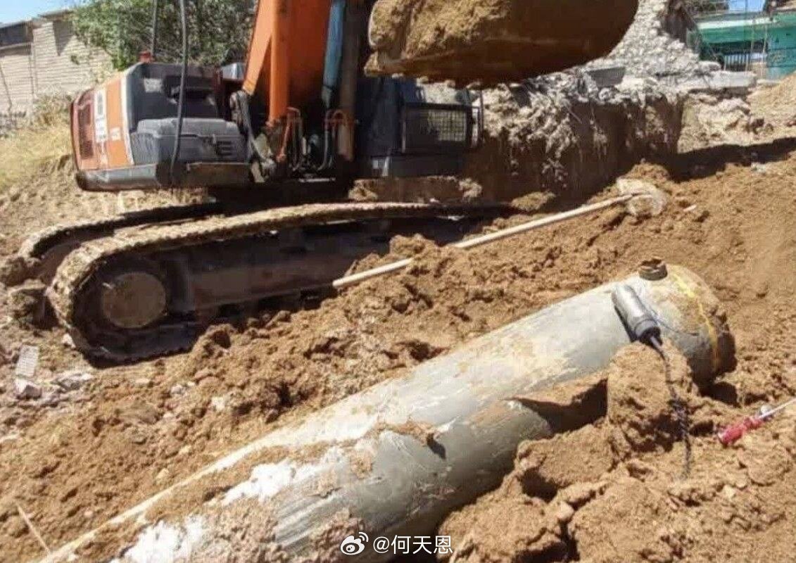 近日，美国在伊朗医院附近投下的一枚未爆炸的1000磅MK系列掩体破坏炸弹，被伊朗