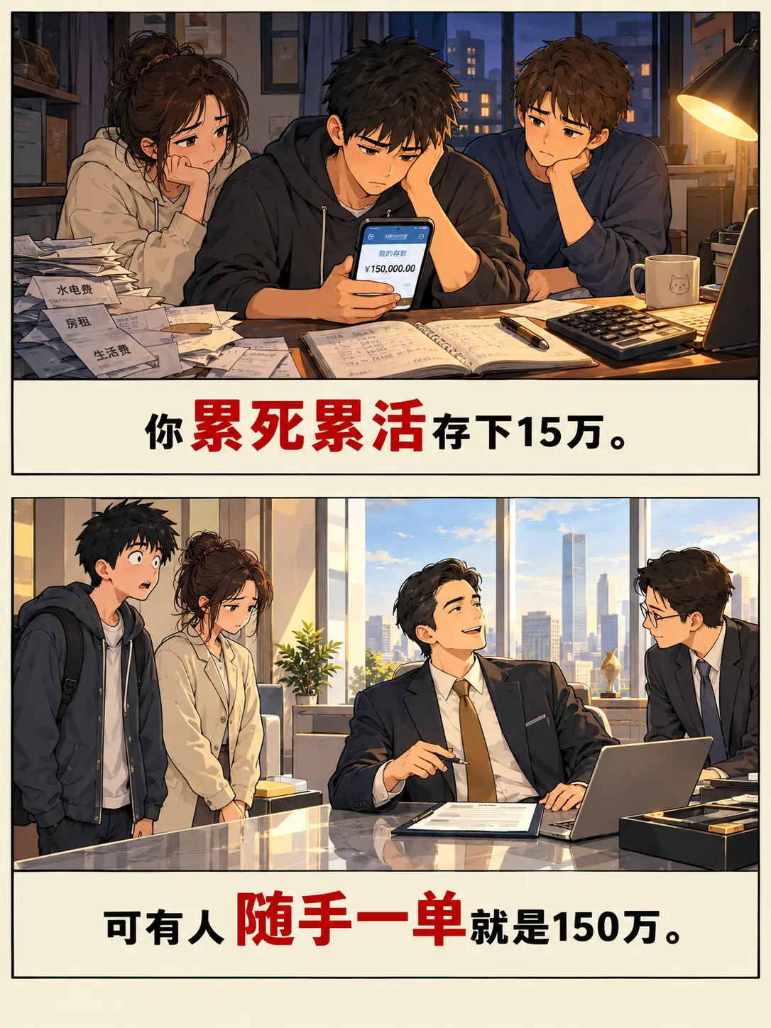 钱没有上限，但幸福有属于自己的标准。