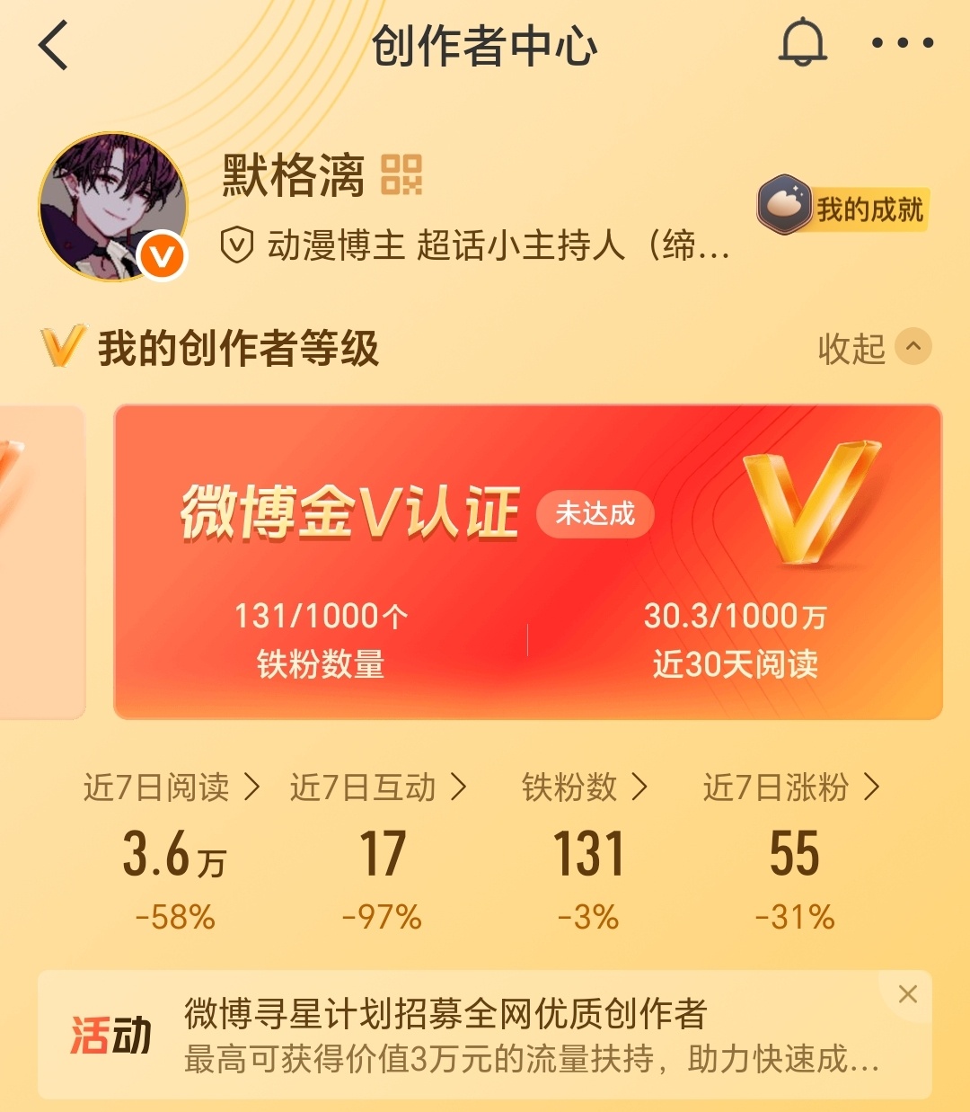 我都摸鱼这么多天了 竟然还不掉橙 上个星期就在提醒我阅读量不够了 结果到现在又提