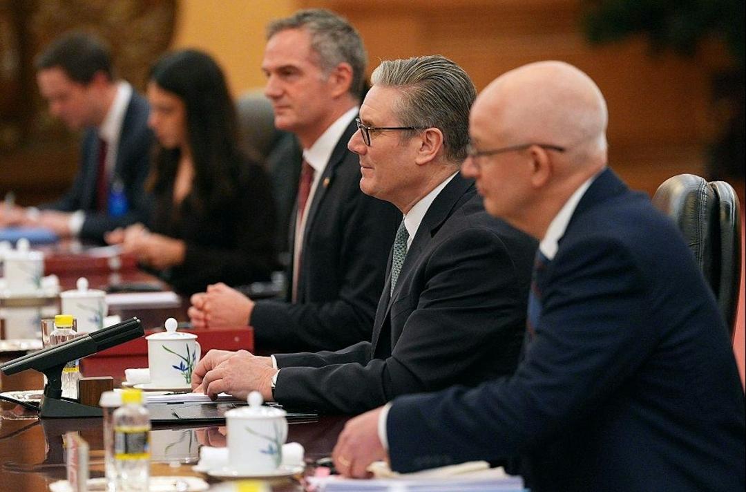 1月29号，中方在北京会见了到访的英国首相斯塔默，这也是8年来第1位访华的英国首