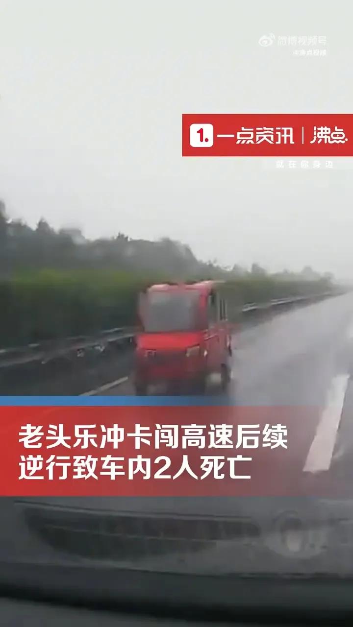 老头乐冲卡闯高速
随后在高速上遭遇车祸
老头乐内两人身亡
老头乐的司机真是害人害