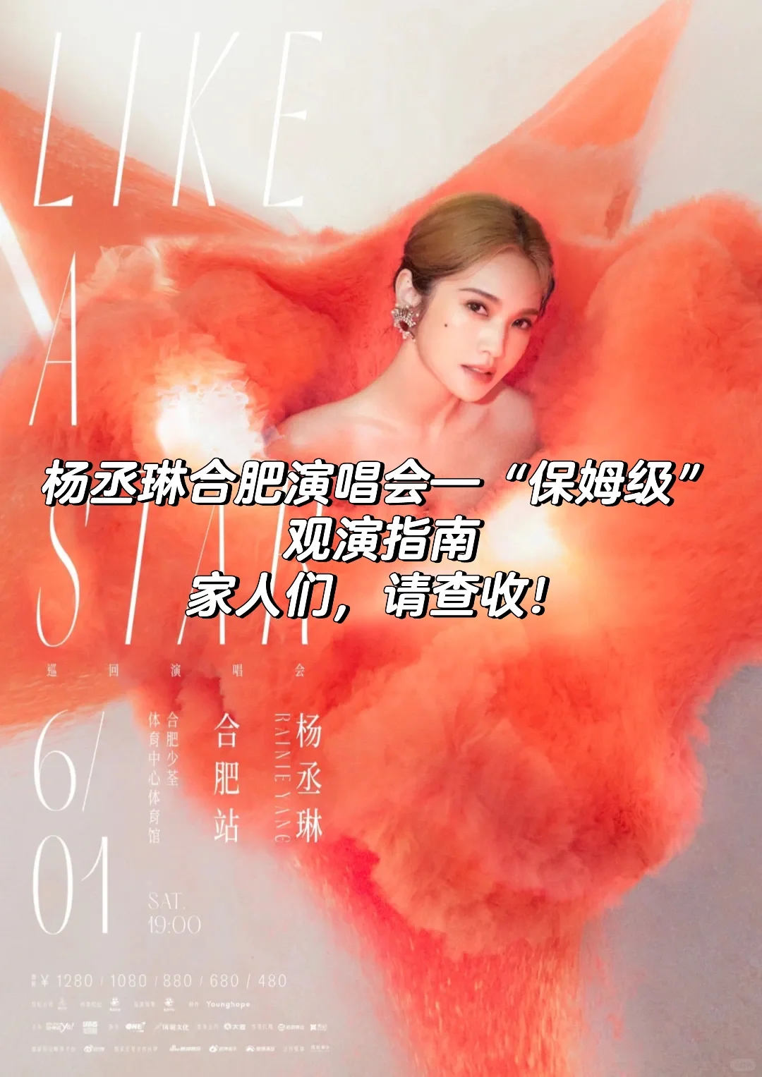 杨丞琳合肥演唱会—“保姆级”观演指南，请查收
