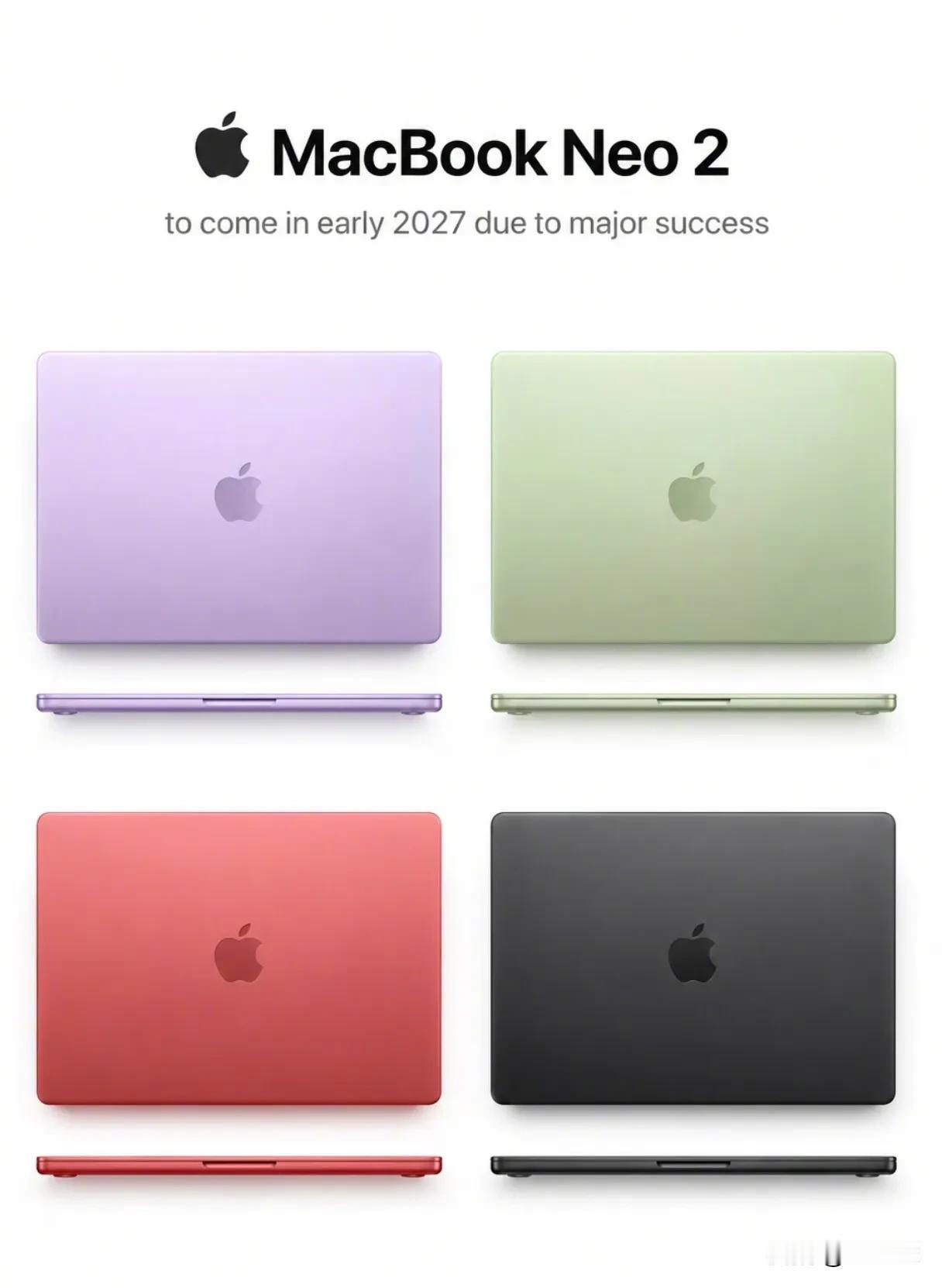 苹果第二代MacBook Neo笔记本的相关信息

芯片方面：
苹果MacBoo