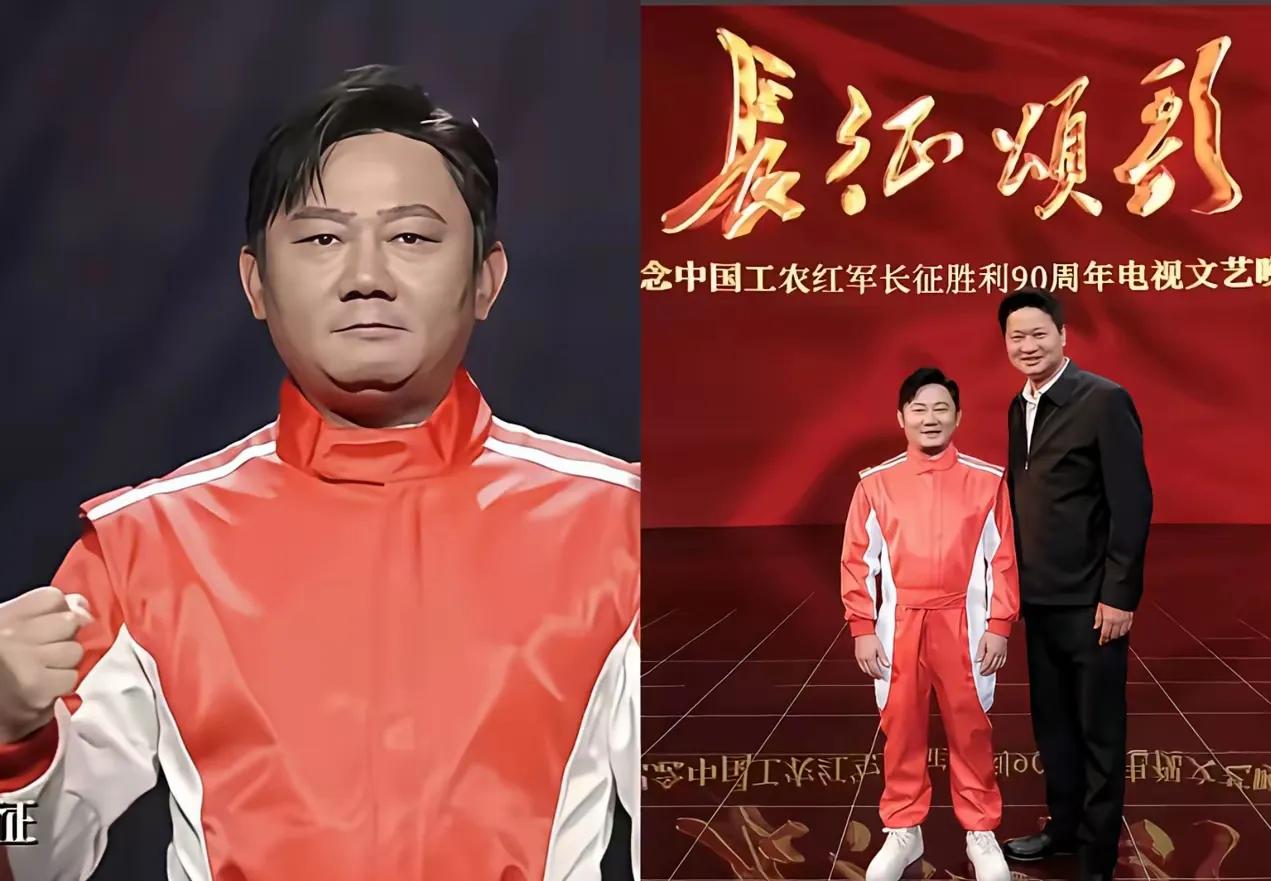 张雪这次跨界登上《长征颂》晚会，居然染黑头发刮净胡子，帅气十足，舞台结束之后，又
