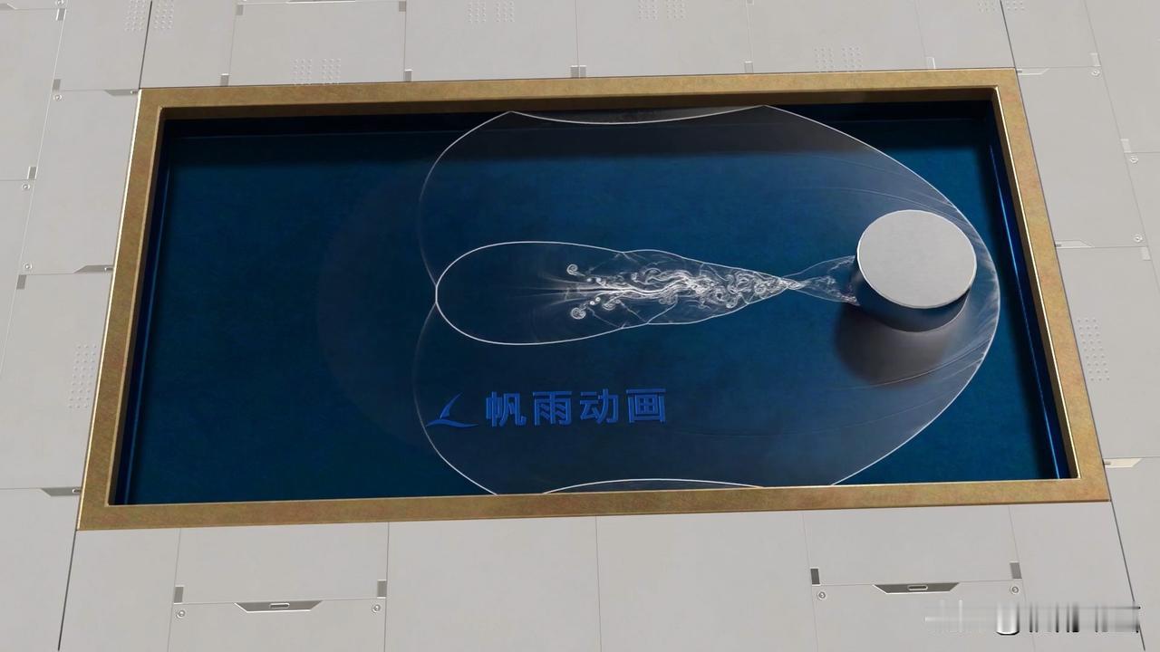 超音速的柱子模拟
附图是一个柱子以3马赫的速度前进时的样子。
我们能看到柱子后面