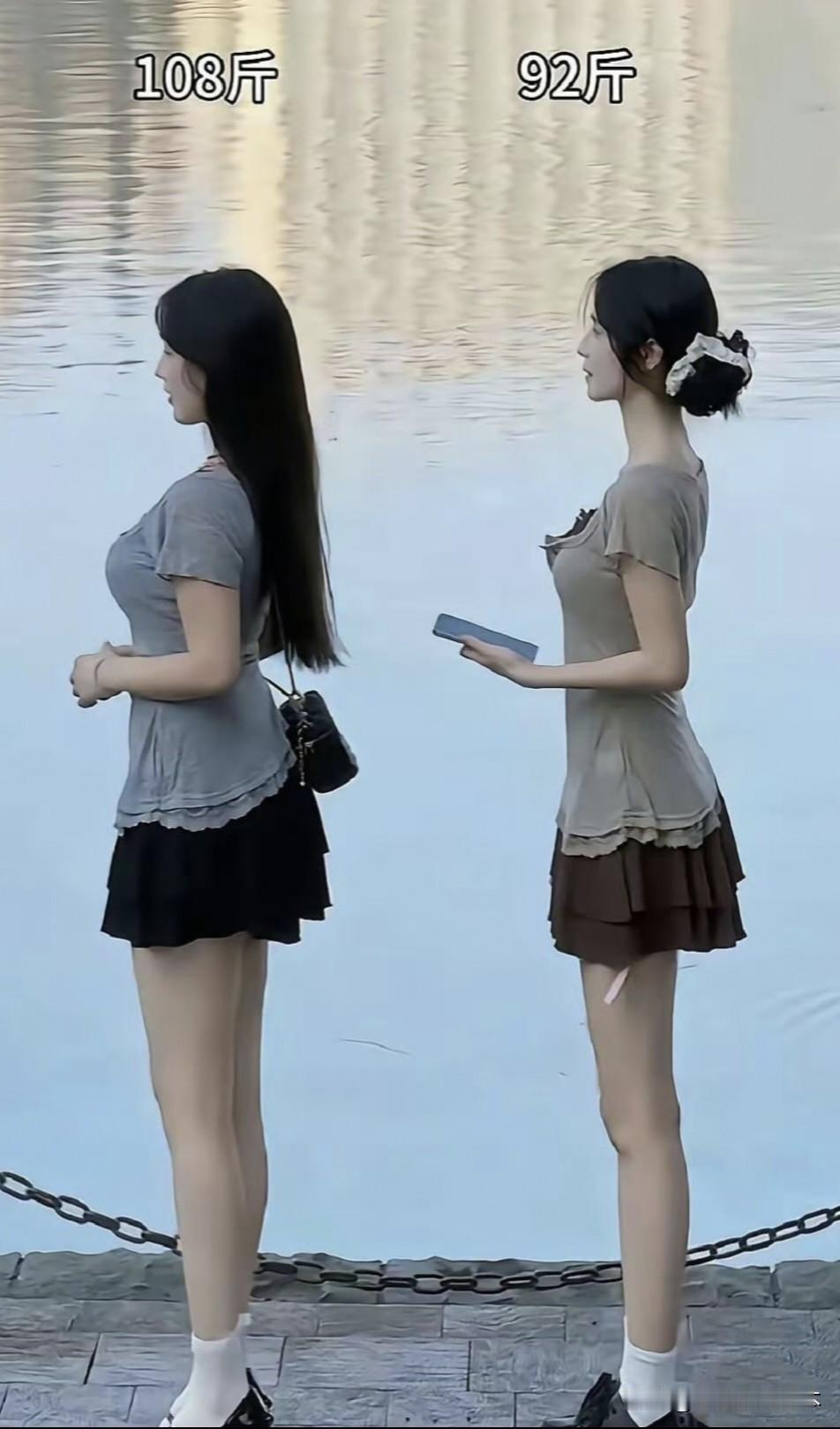 这么看还是胖点好，太瘦撑不起衣服。

92斤明明很瘦了，不明白为啥还有很多人觉得