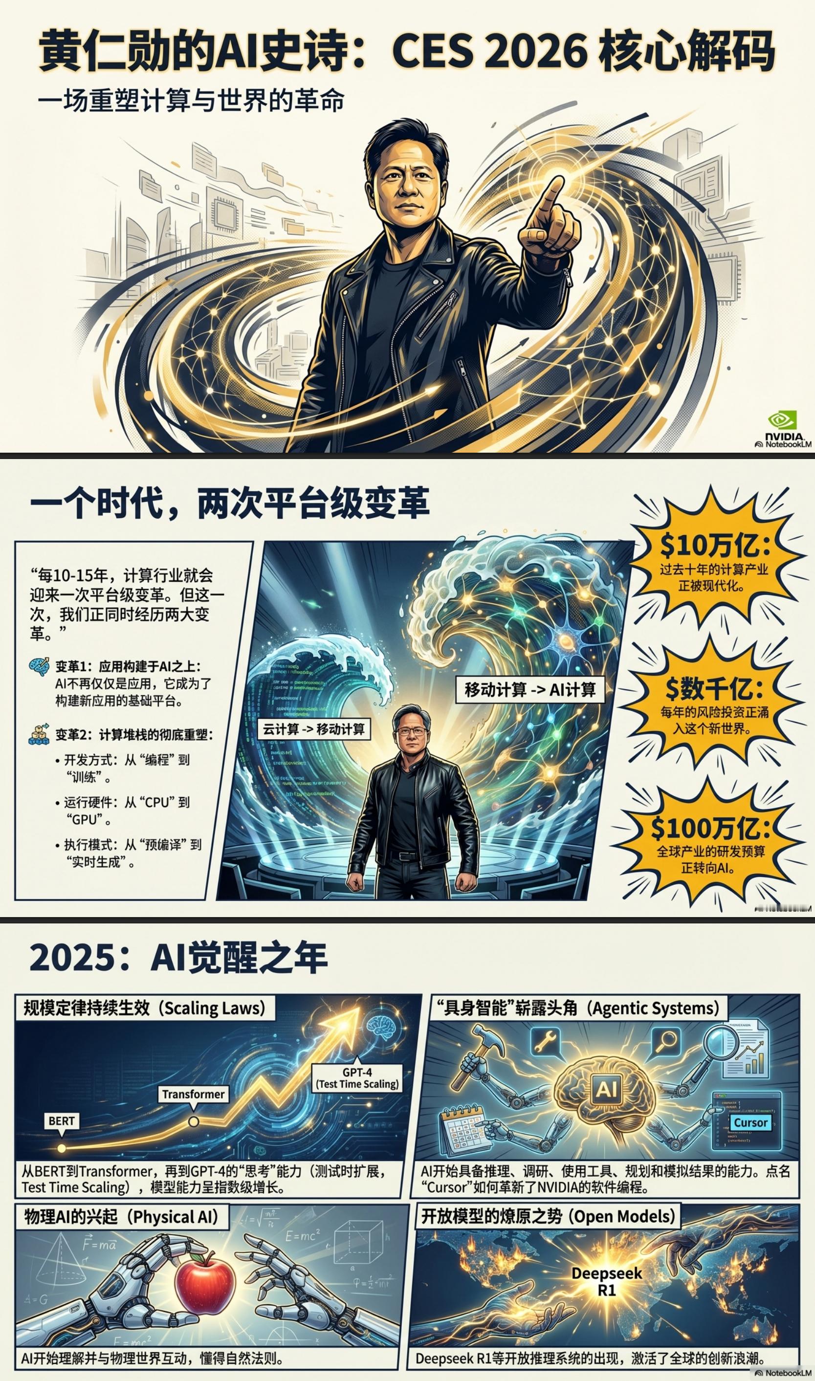 CES2026  黄仁勋的AI史诗！CES 2026 核心解码 