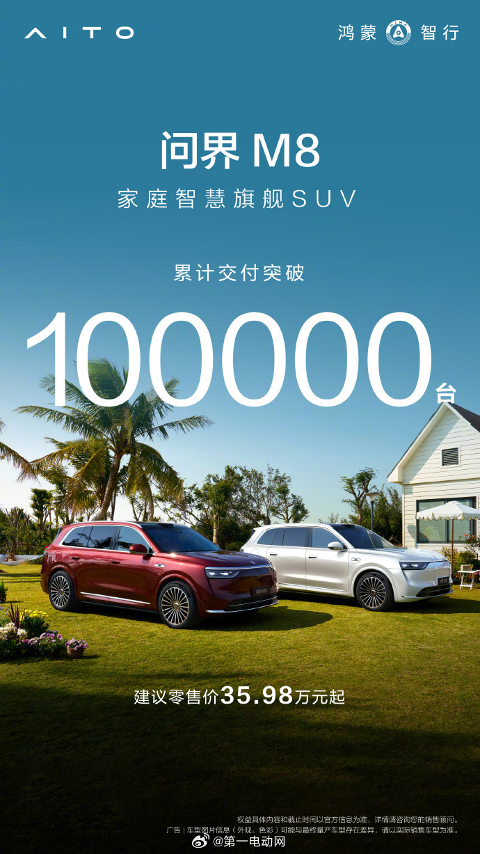 问界M8 已经交了10万台！[鼓掌] ​​​
