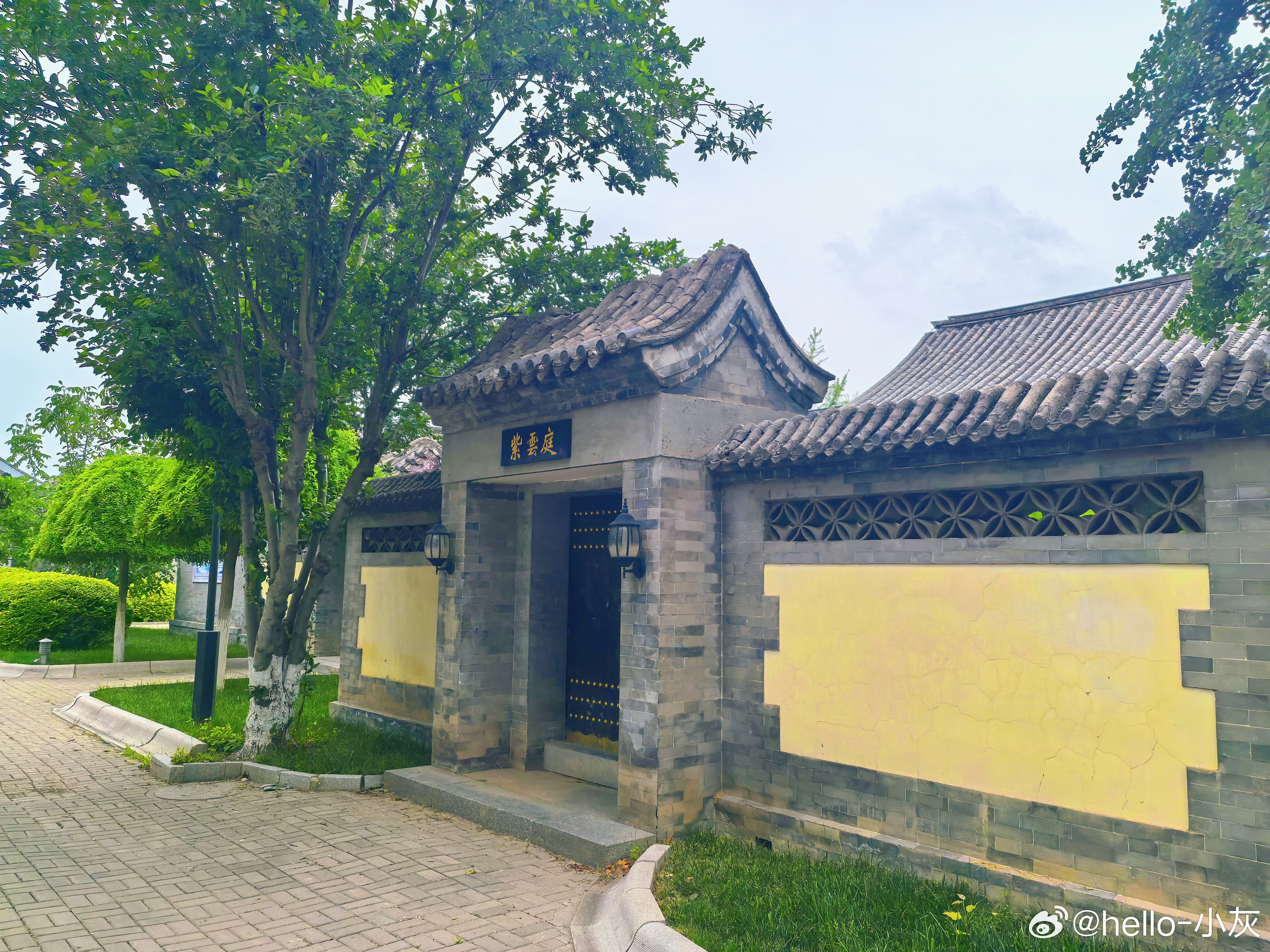 津彩绽放点赞天津  灰瓦青砖映树影，一庭紫雲半窗春。 