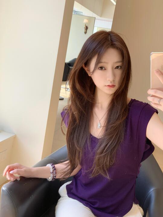 高层次发型+紫色＝有韵味的妈妈酱💇🏻‍♀️