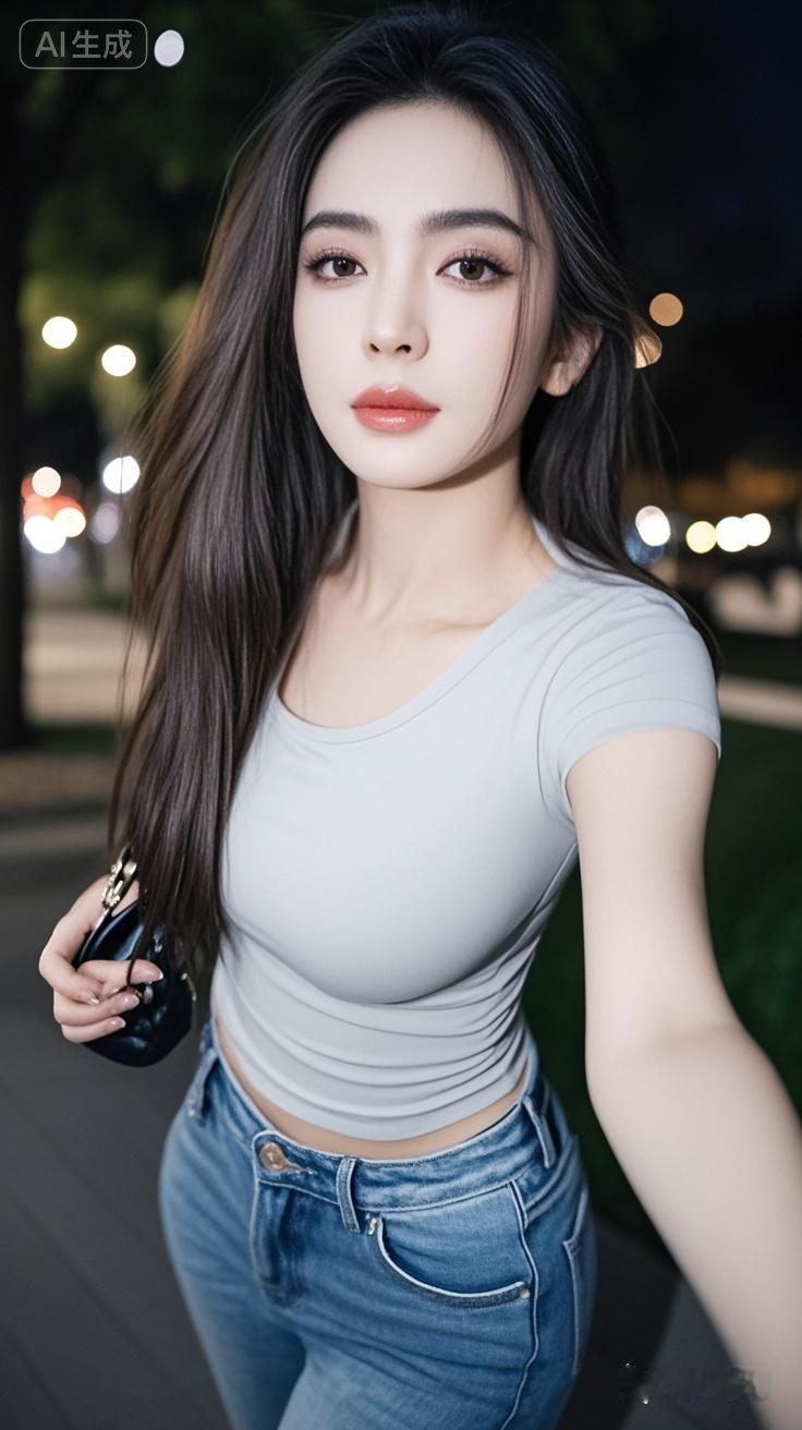 夜晚街拍，清新自然，自信满满！🌃✨