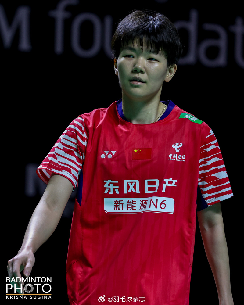 韩千禧首封德国赛女单冠军21比19、22比20战胜王祉怡世说新羽2026年德国羽