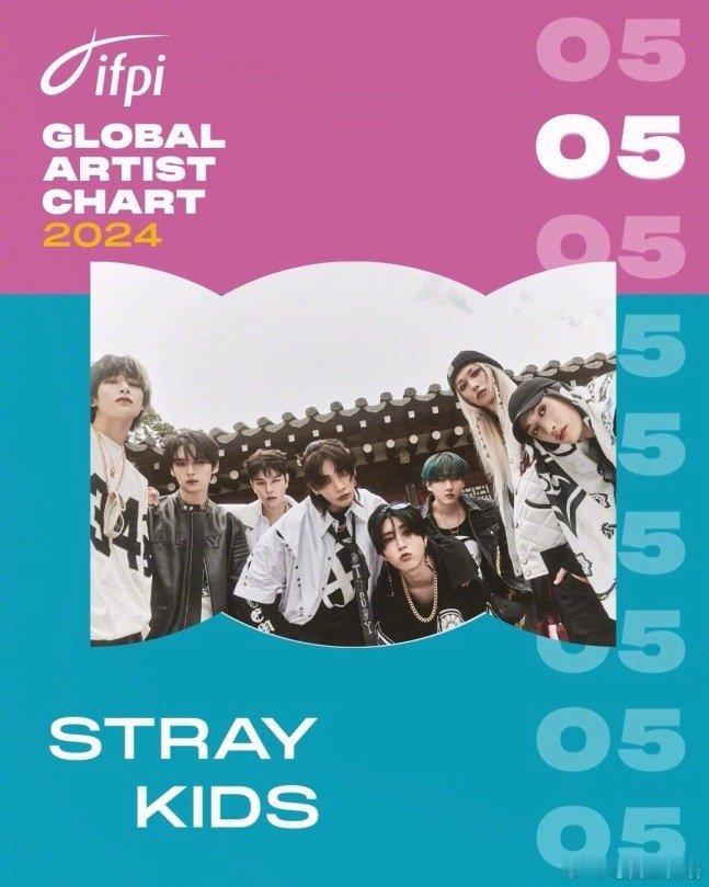 StrayKids登IFPI全球榜TOP10  2024年IFPI全球榜单发布，