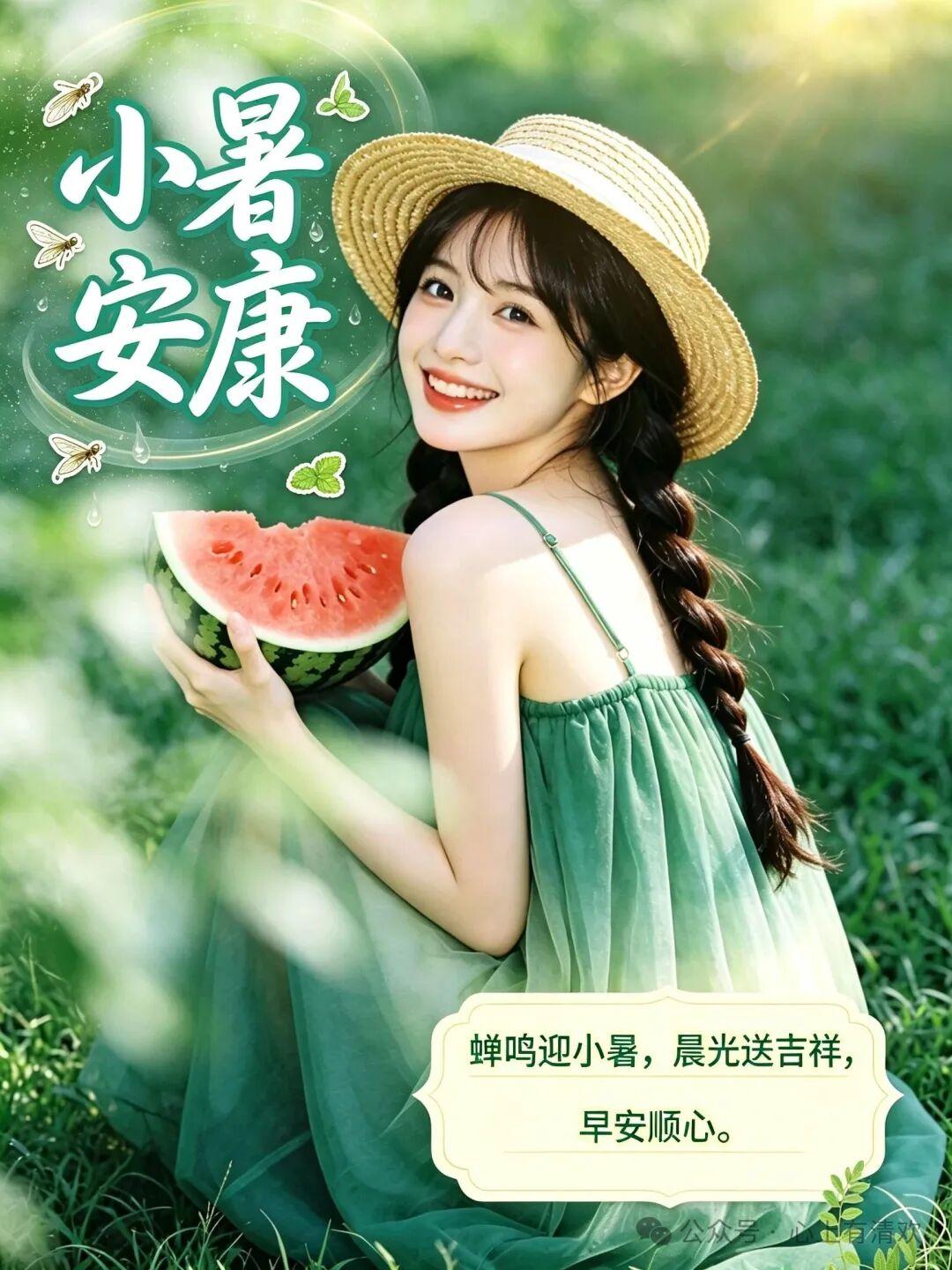 缕缕思念化作清风，拂去你的烦恼和忧愁；丝丝牵挂变成细雨，浇灭高温滋润你心灵；句句