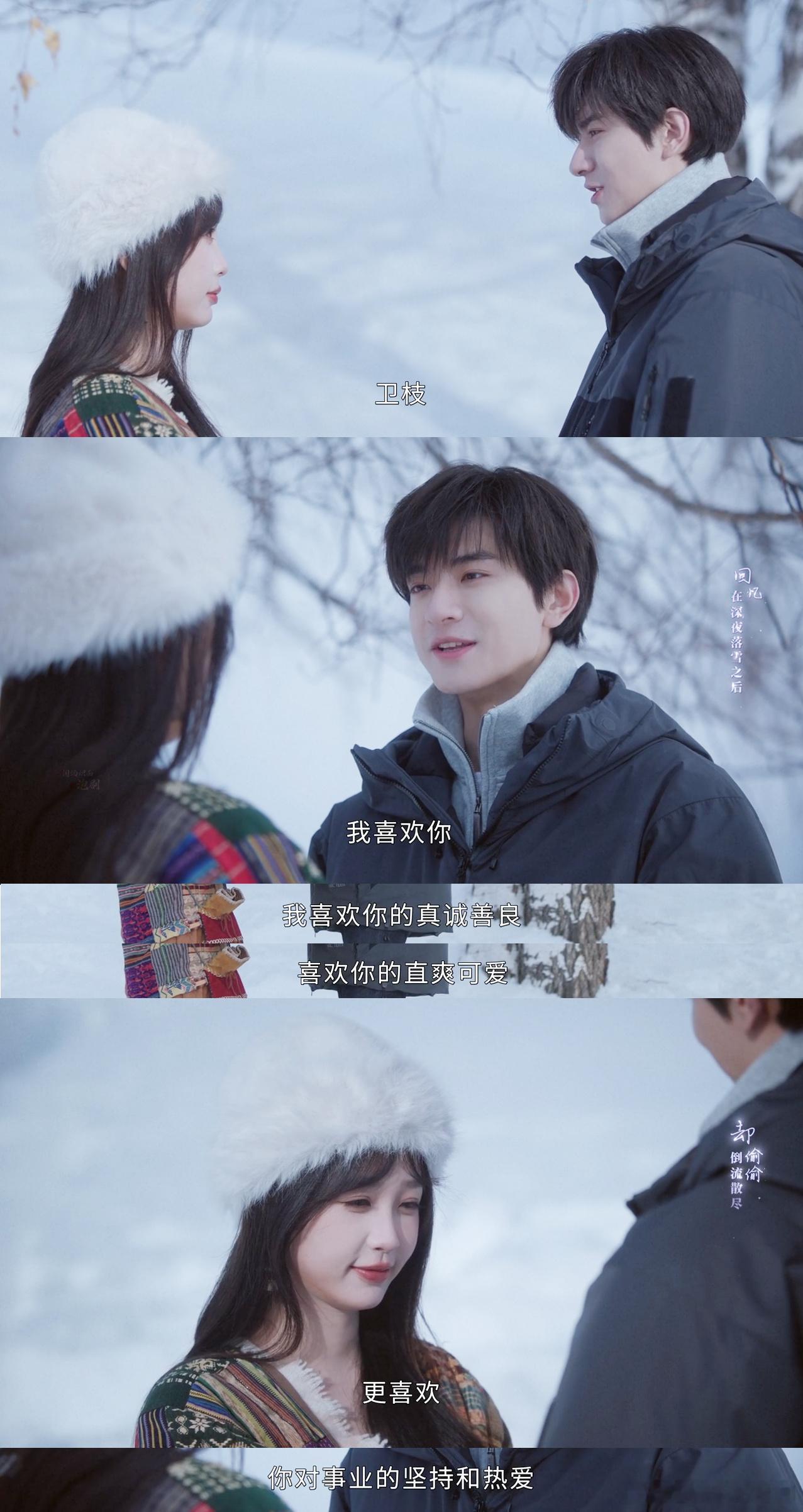 有这么唯美的告白进入现偶 原本冰冷的雪原，因单崇与卫枝的告白有了温度。在孤独树下