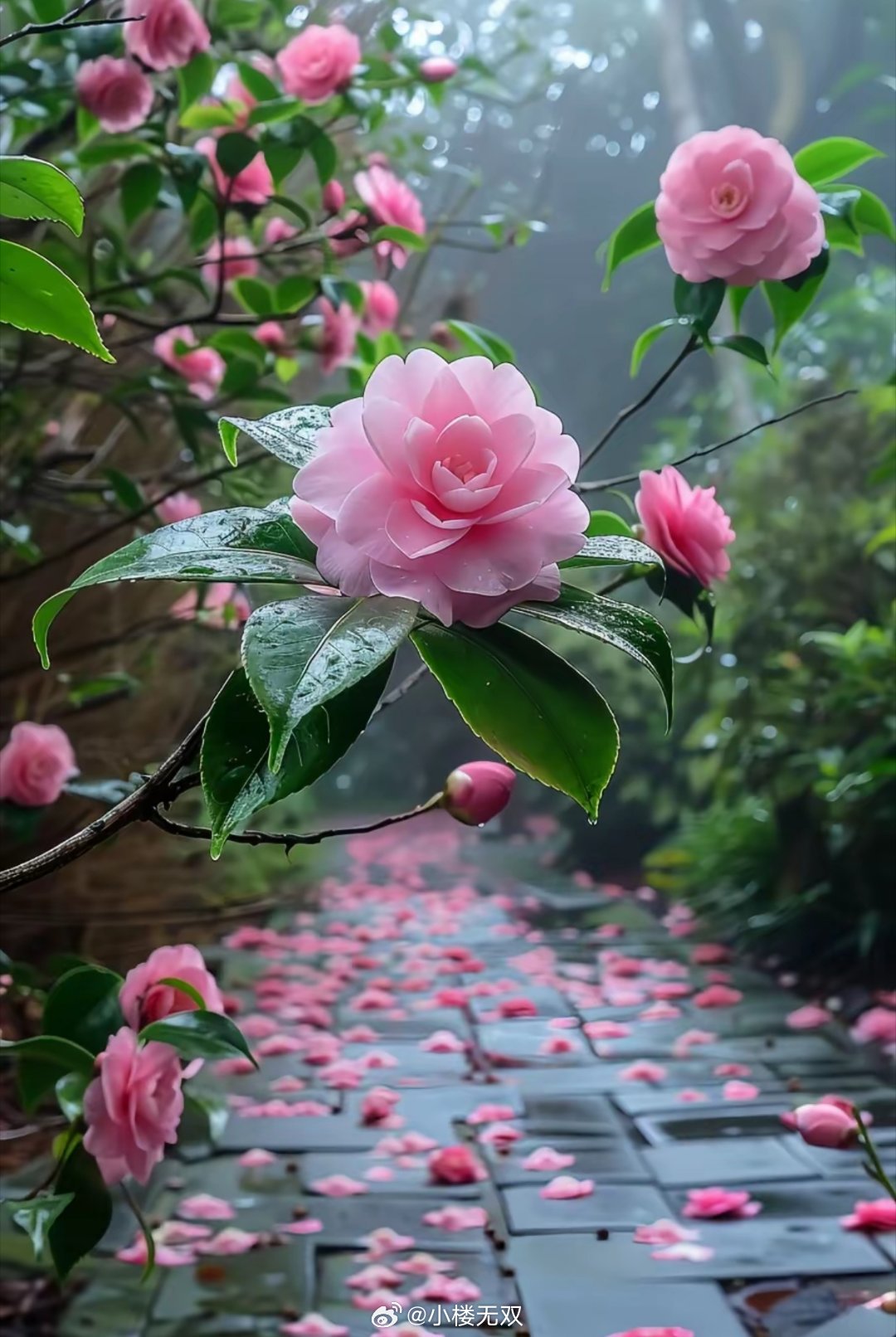 为什么茶花都是一朵朵地掉山茶花：失我者永失去。 