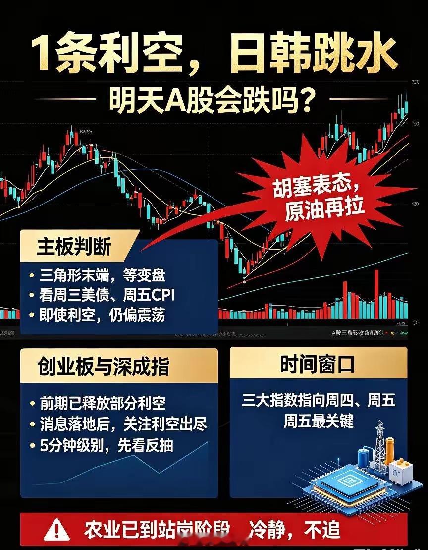9.8日收评:1条利空消息,日韩股市跳水,明天A股会跌吗？下午又出了1条利空消息
