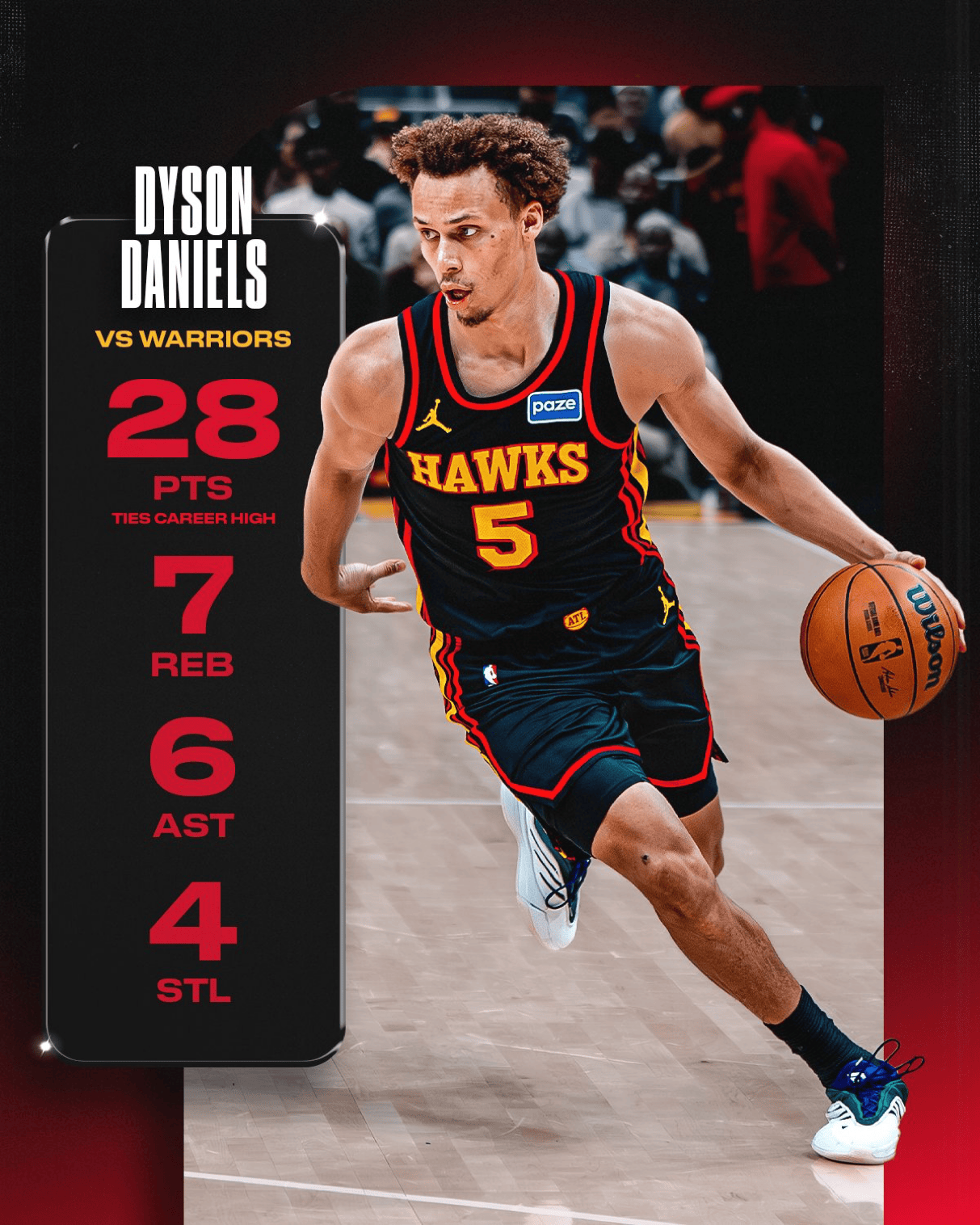 攻防一把抓！老鹰官媒晒戴森-丹尼尔斯海报照：戴森无所不能