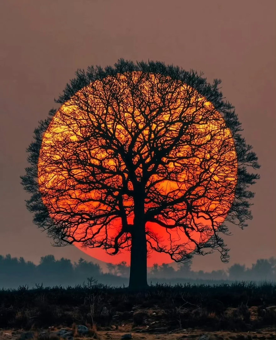 夕阳和树🌲 ​​​