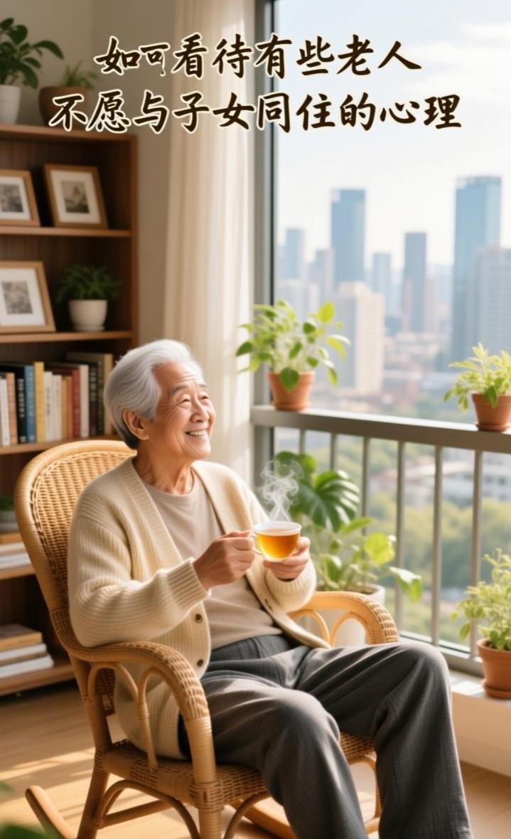 老人不愿与子女同住，实则是追求独立尊严与生活质量的体现，并非感情淡漠。
一方面，
