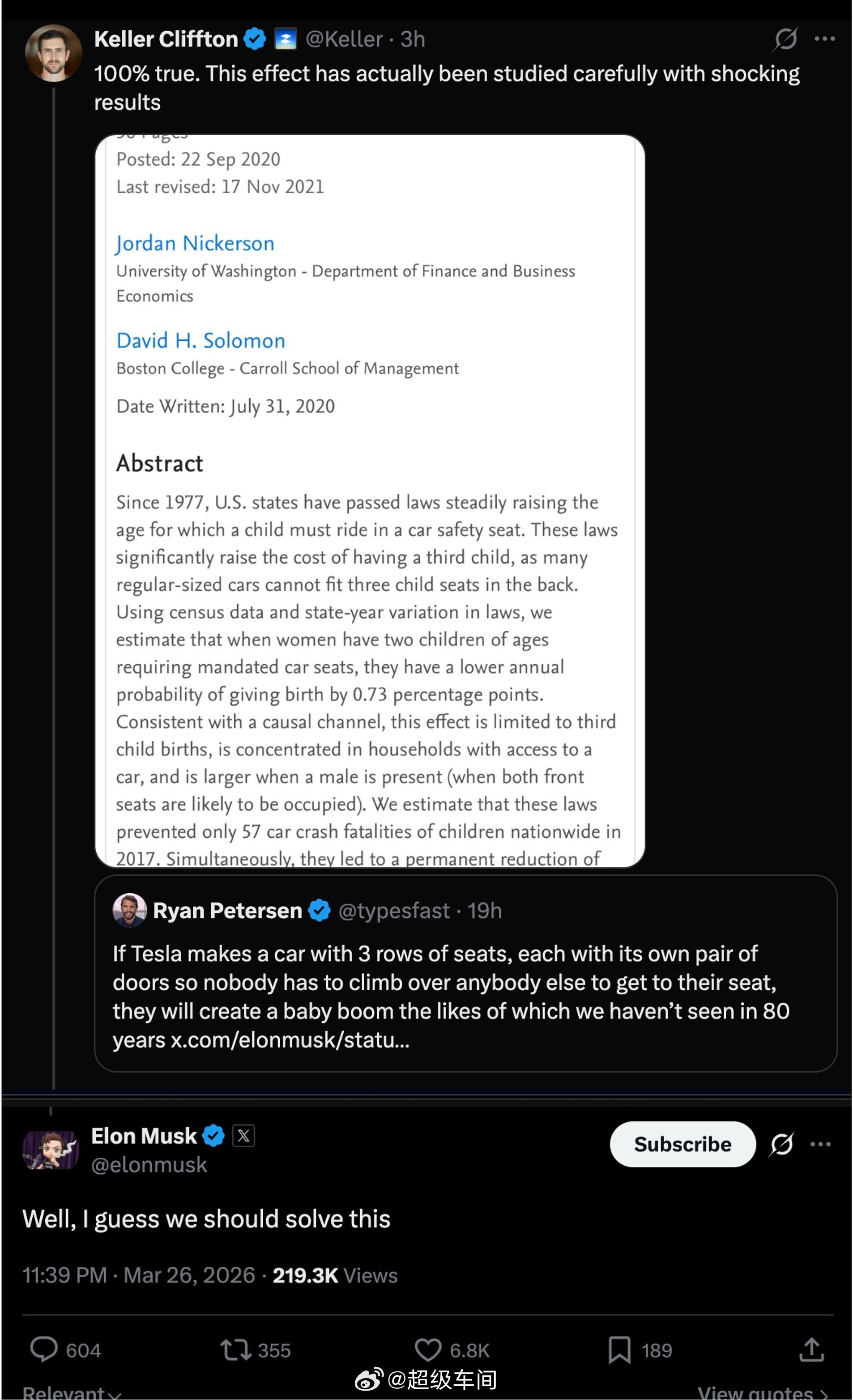 真有 CyberSUV？“马斯克 确认特斯拉计划通过推出三排座椅车型来应对出生率