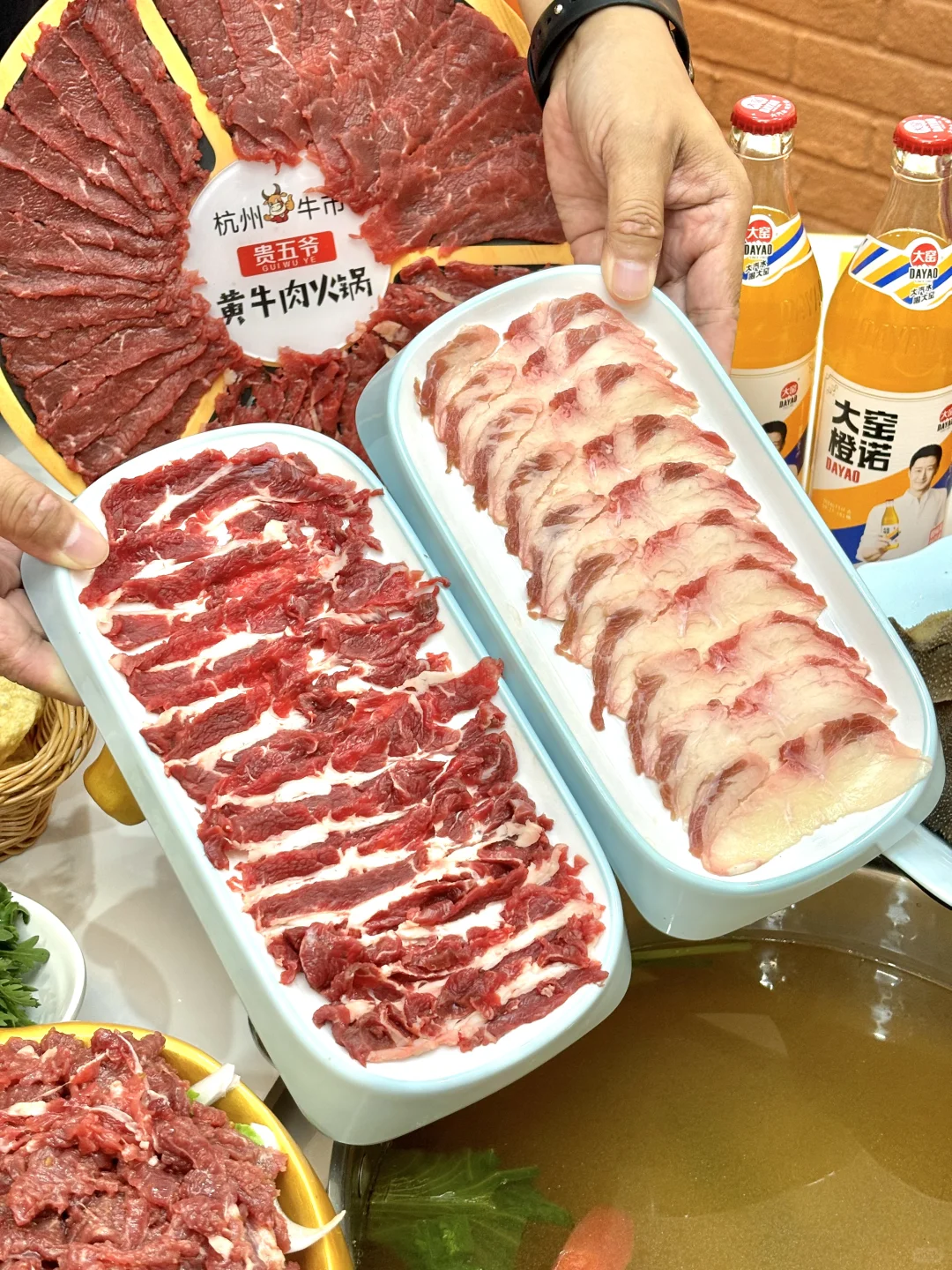 杭州这家现切黄牛肉火锅真的好吃！