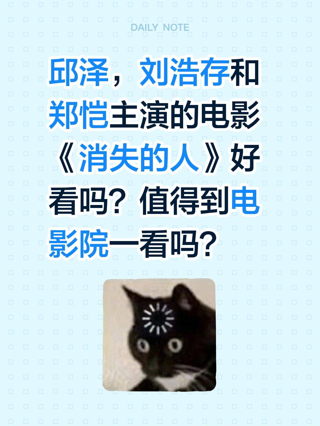 邱泽，刘浩存和郑恺主演的电影《消失的人》好看吗？值得到电影院一看吗？消失的人 邱