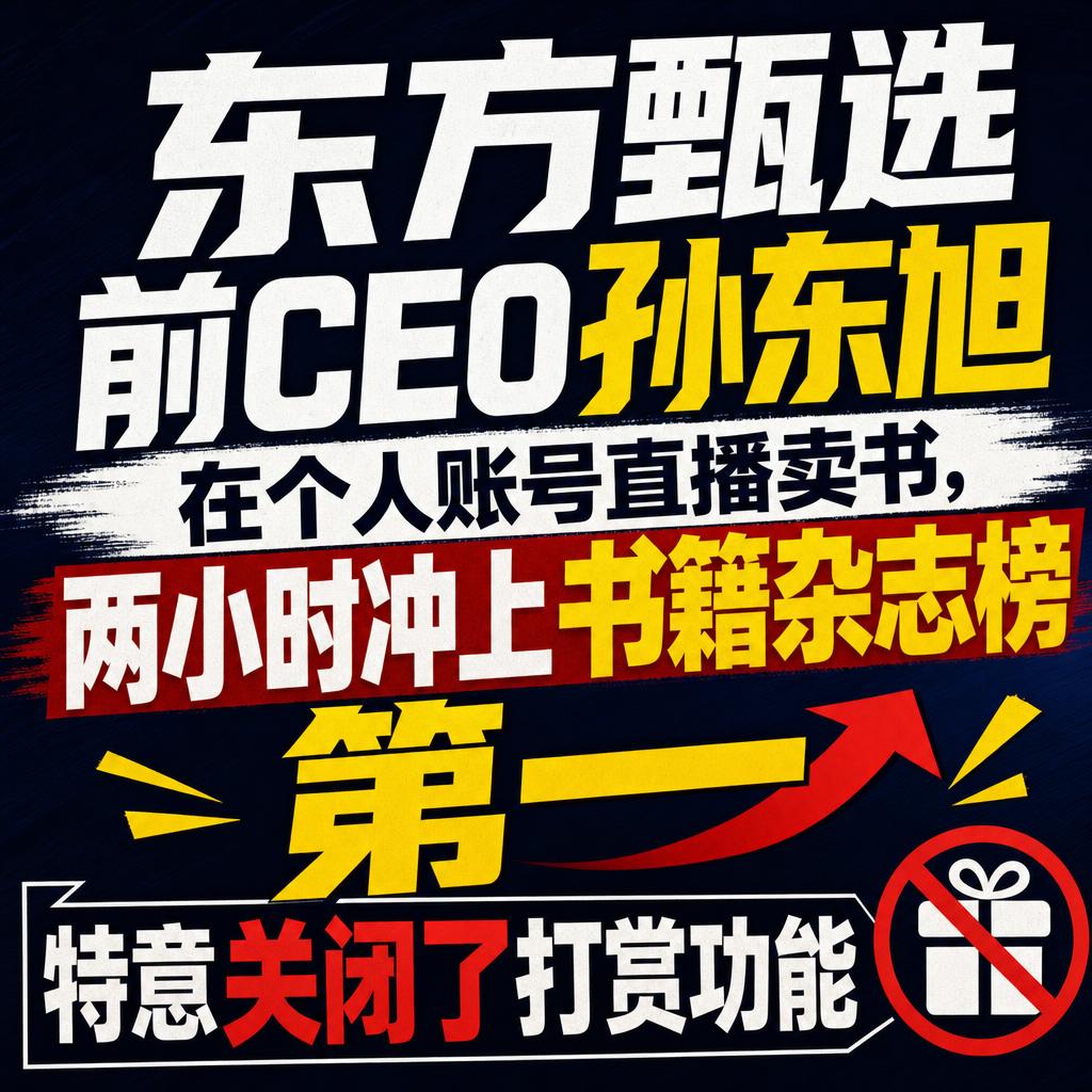 孙东旭个人号开播卖书背后的知识信任回归逻辑
孙东旭这次用个人号“孙美丽”开播卖书