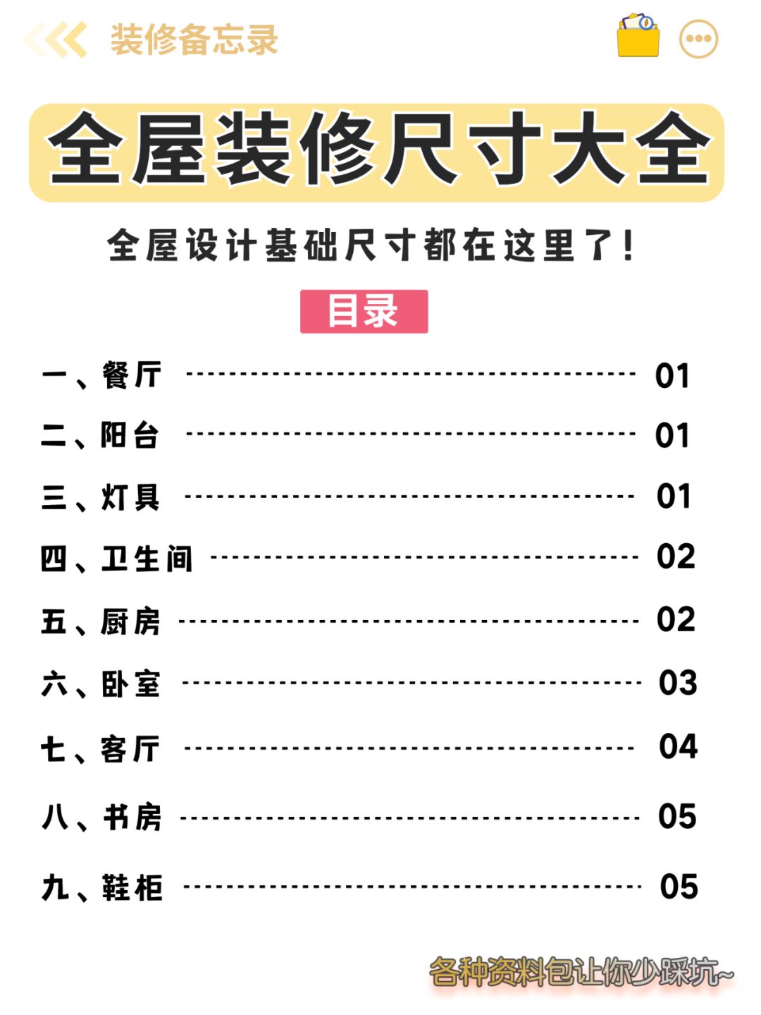 全屋设计必知尺寸🧾全部都给你整理好啦✔