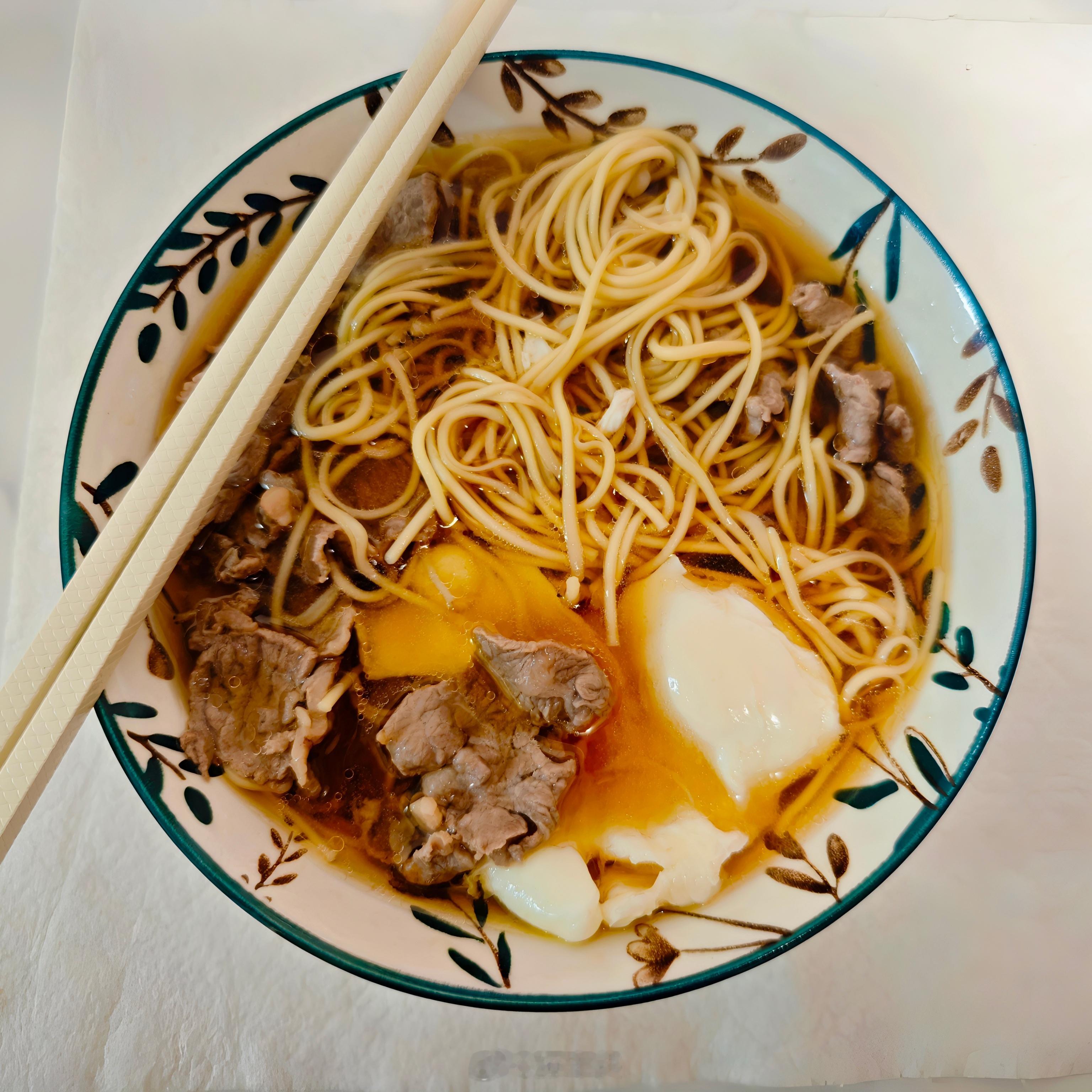 今天的早餐，生烫吊龙捞面[酷]早餐打卡 ​​​