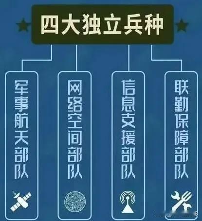 新时代的四大独立兵种，
       现在解放军有陆、海、空、火箭军四大军种，各