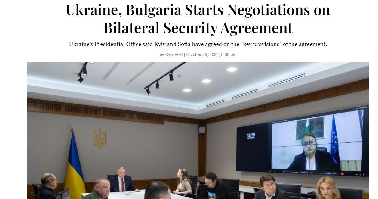 乌克兰、保加利亚开始谈判双边安全协定

乌克兰总统府说,基辅和索非亚已经就协议的