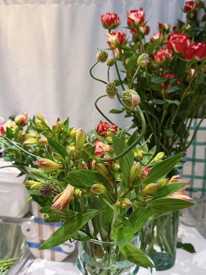 马上就是端午了，张老师买了花还有艾草回来图2的花是弯葱它平时总是当配角，不容易被