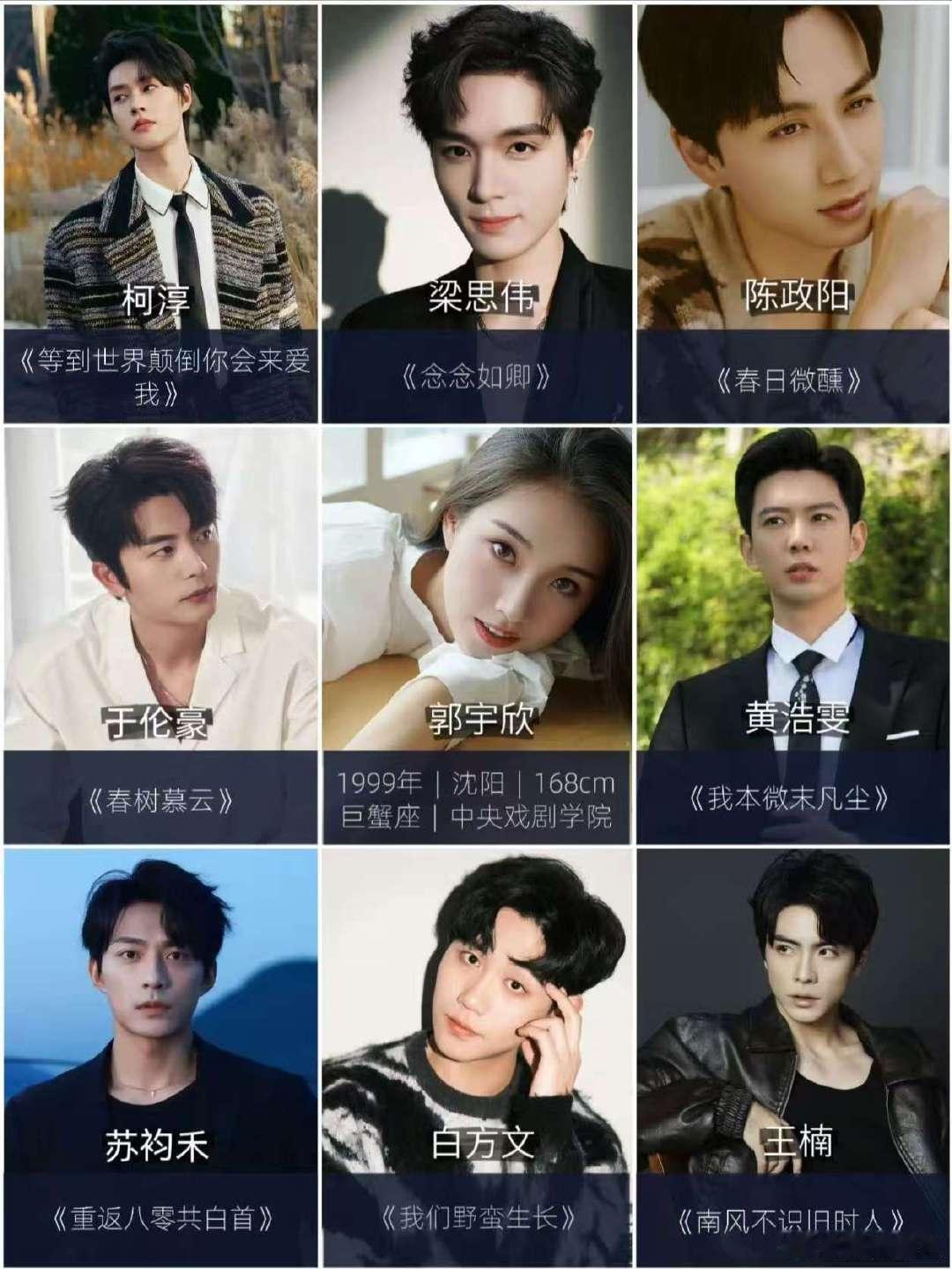 郭宇欣合作过的男演员曝郭宇欣给合作男演员打分王皓祯：三搭《国民老公带回家》《流星