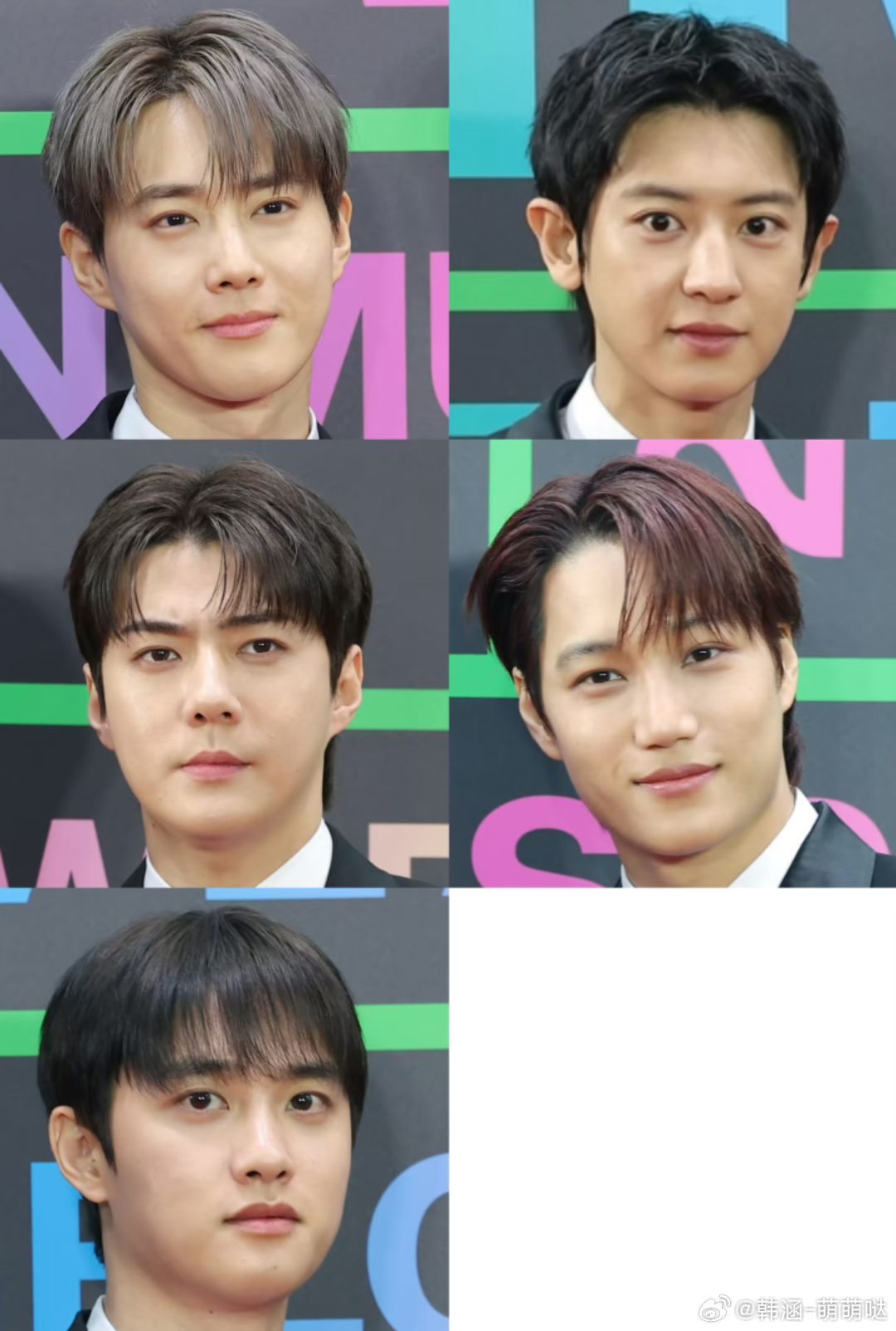 EXO 亮相MMA红毯新闻怼脸图金俊勉、朴灿烈、吴世勋、都敬秀、金钟仁 