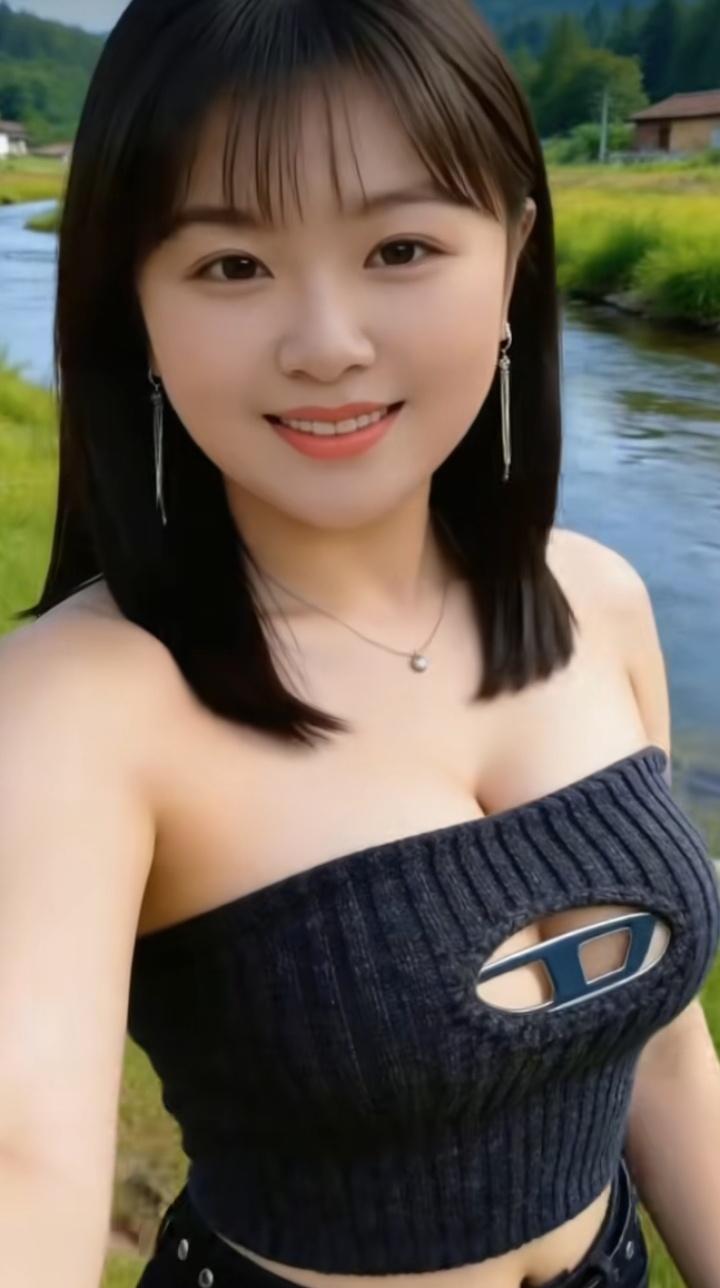 夏日河畔，甜美自拍，清新自然，少女心满满！你是否支持恋爱前同居呢？ 甜美自拍图 