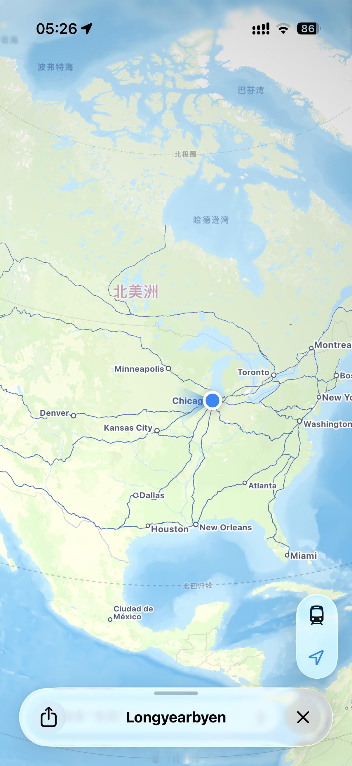 这么看，芝加哥好像是美国铁路网的中心？[二哈]  ​​​