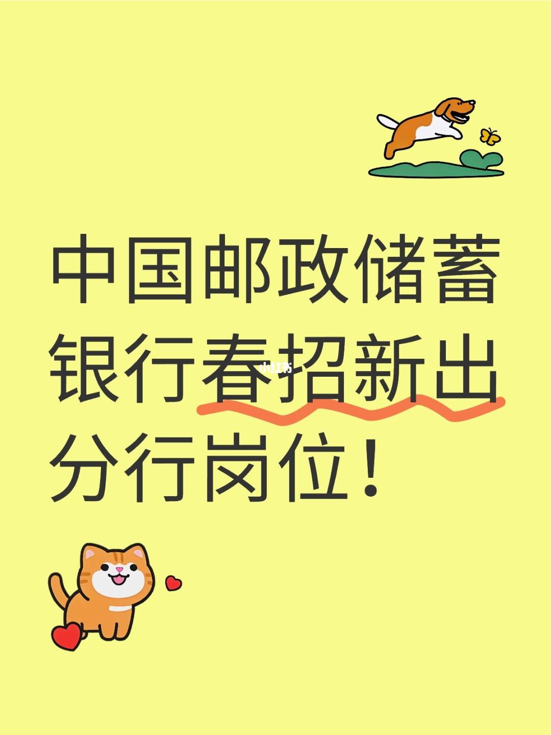 中国邮政储蓄银行春招新出分行岗位！