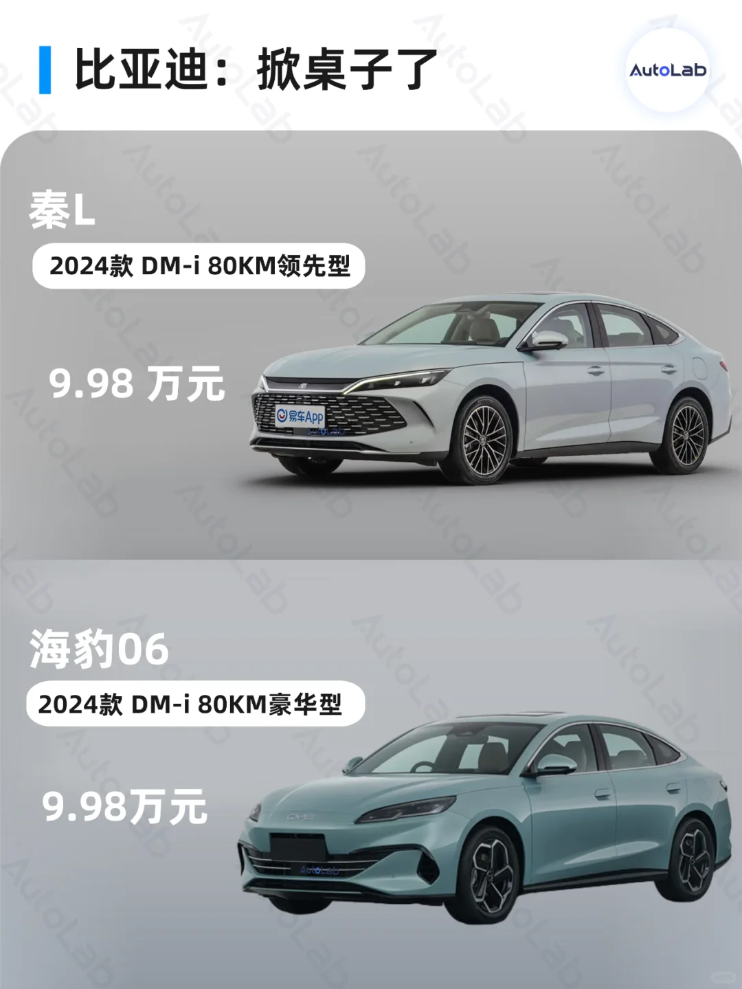 比亚迪：掀桌子了