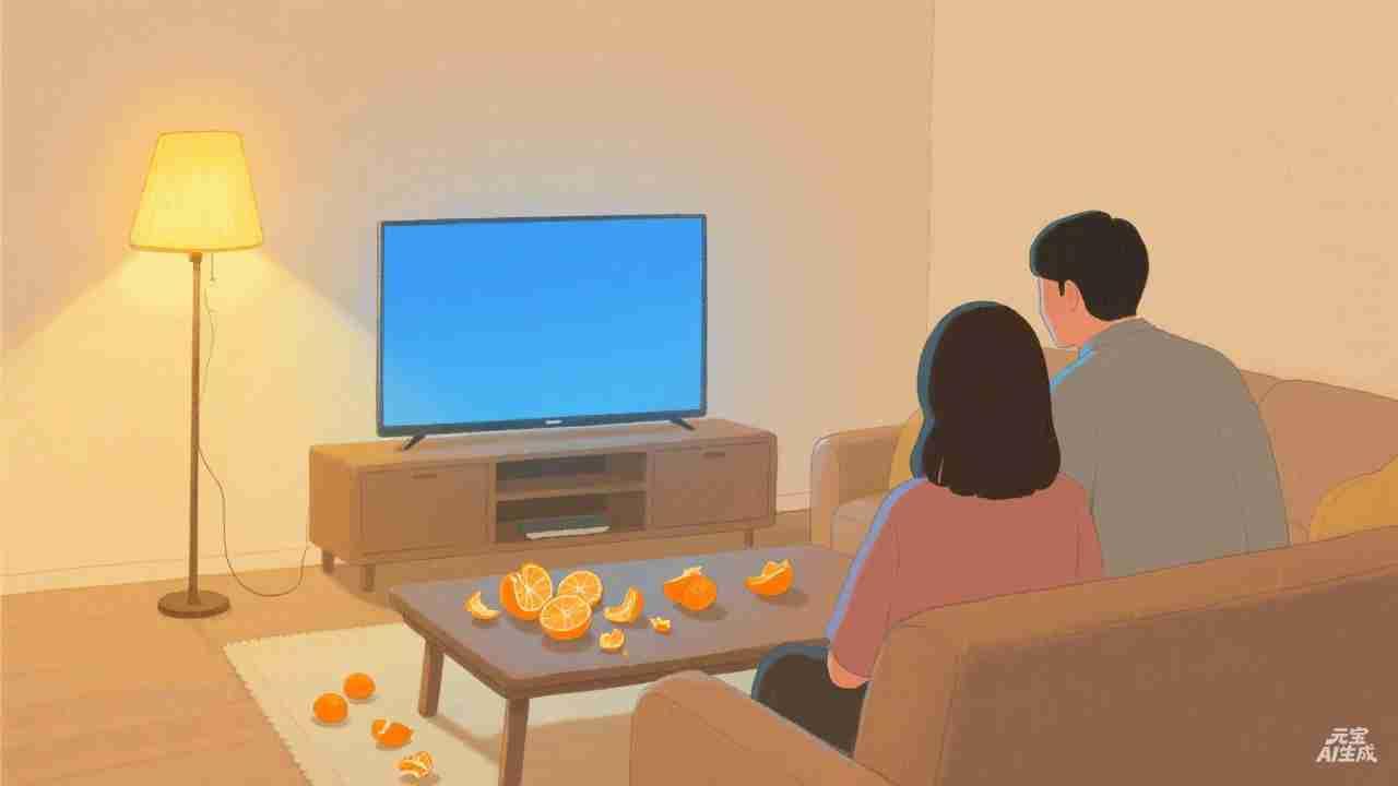 顺手从茶几上摸了个耙耙柑，剥开之后掰了几瓣递给老婆，剩下几瓣扔进自己嘴里。皮嘛，