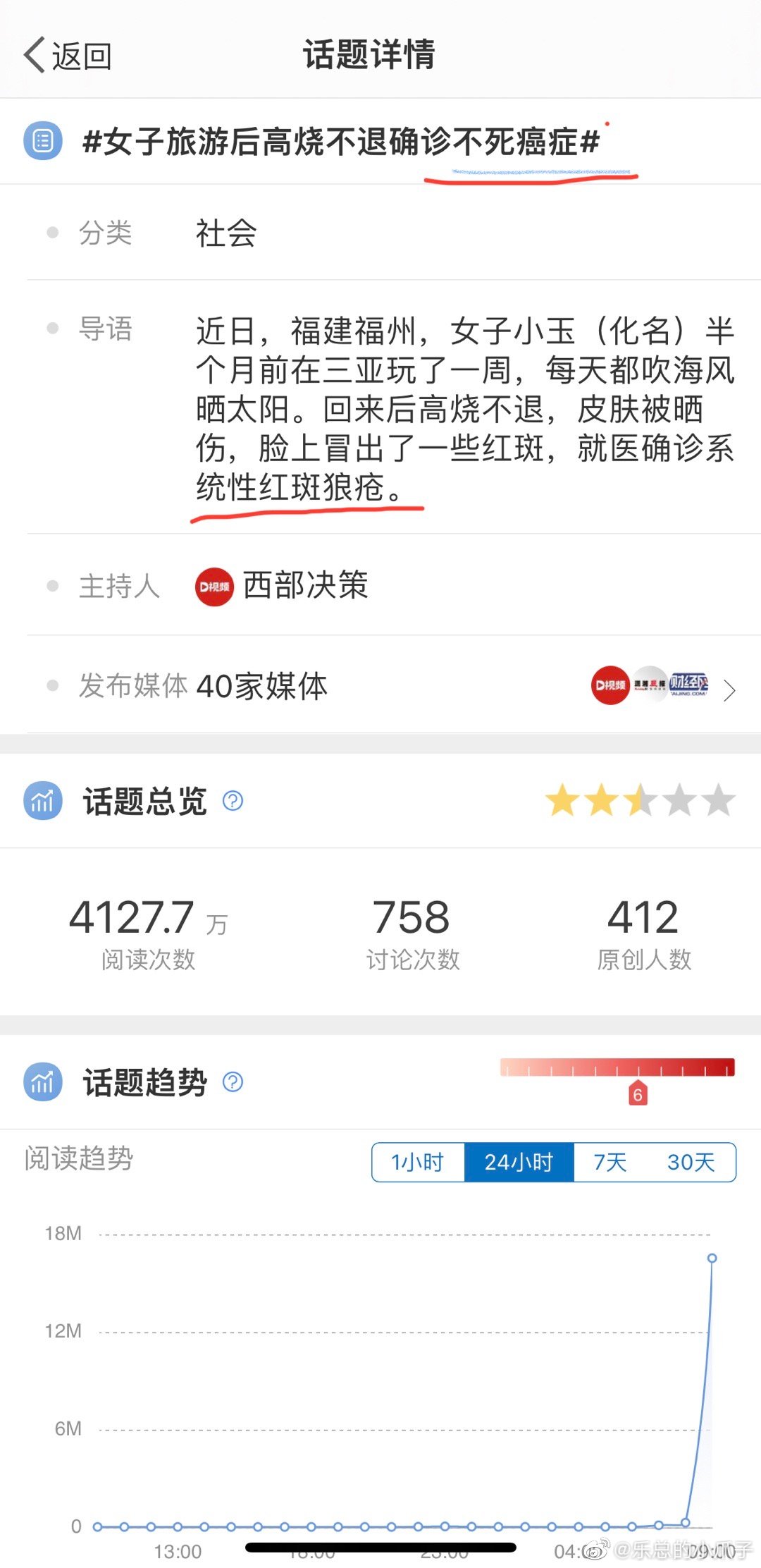 #女子旅游后高烧不退确诊不死癌症#请问什么时候可以整治一下这些标题党？每次都要用