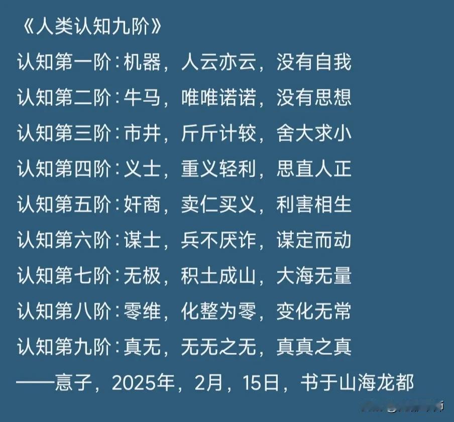 公元2025年2月15日，人类认知九阶图诞生。人类社会演变 神就是佛，佛就是神，