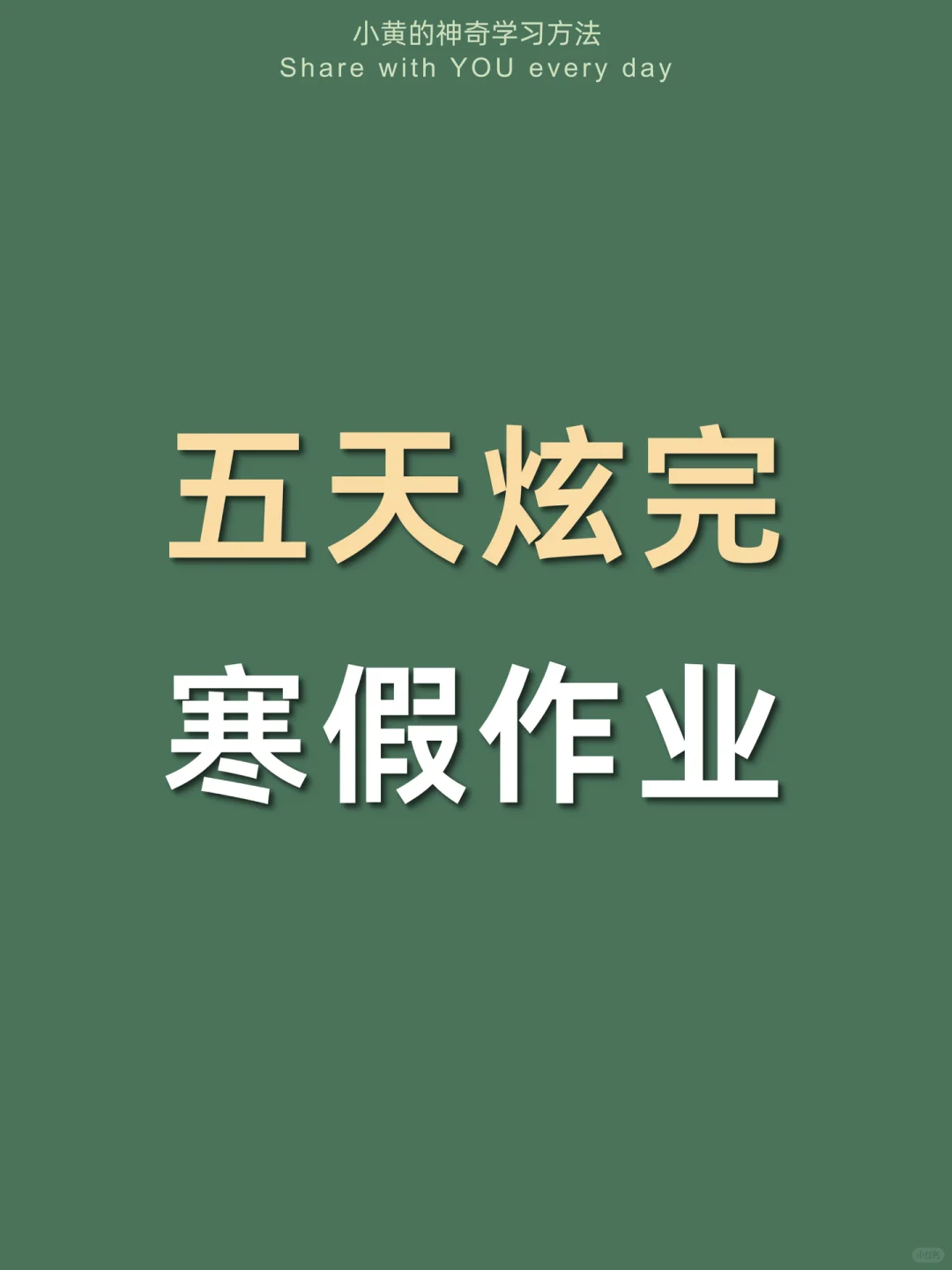 🔥5天卷完寒假作业㊙️这样写作业太太太快了
