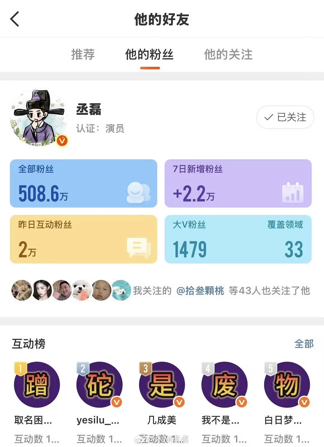 ？头一回见这样好家伙 丞磊这是一点粉也没有😓 