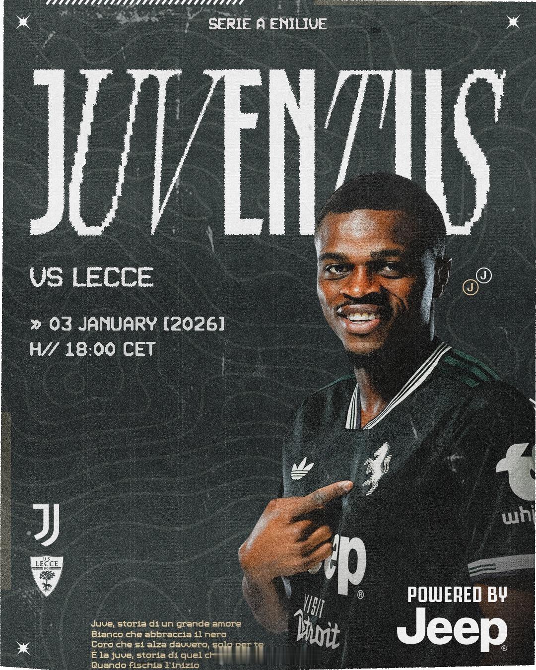 尤文图斯vs莱切 24:40，搭档解说25-26赛季意甲联赛第18轮：尤文图斯v