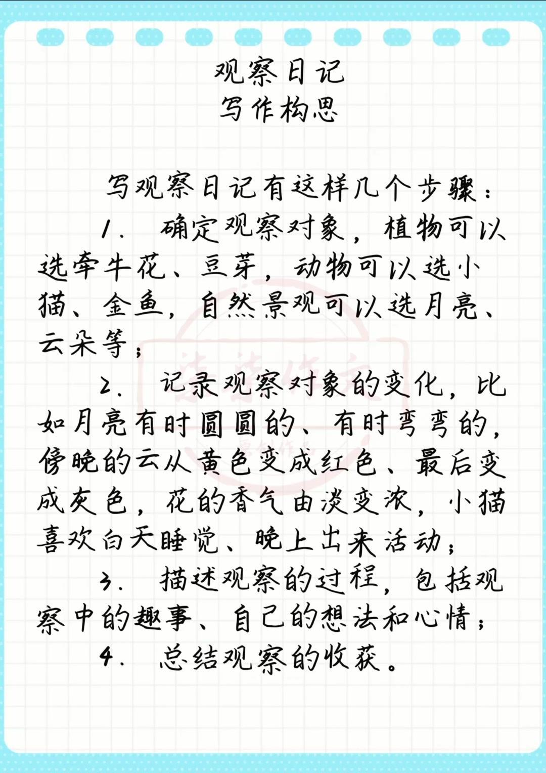 小学生观察日记怎么写？4个万能模板，孩子照着套就能拿高分！

🌱观察日记不用愁