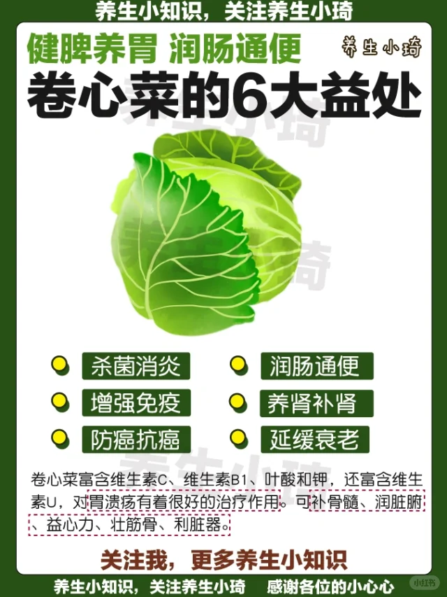 卷心菜6大益处｜润肠通便 养肾补肾 控制血糖