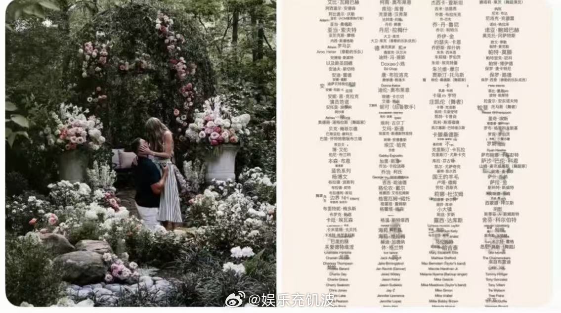 霉霉婚礼出席名单霉霉婚礼出席名单！霉霉婚礼嘉宾名单