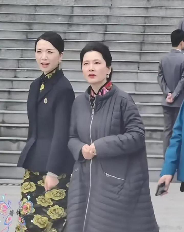 昨天刷到何赛飞上海电影节红毯照，我差点笑喷。别人在冷风里露肩发抖，她裹着燕麦色羊