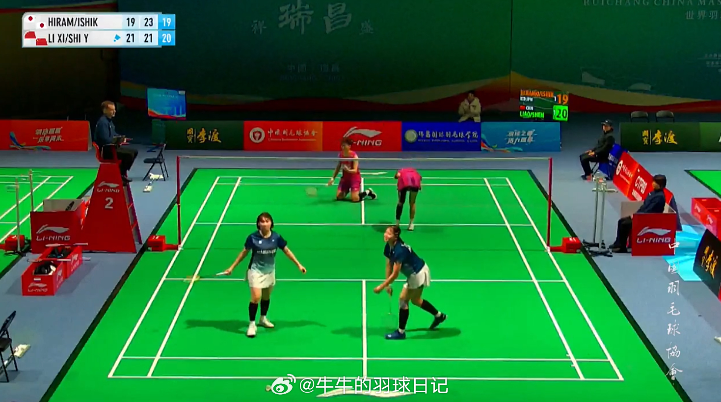 女双 1/8赛 平本梨梨菜(1)/石川心菜 19-21 23-21 19-21 